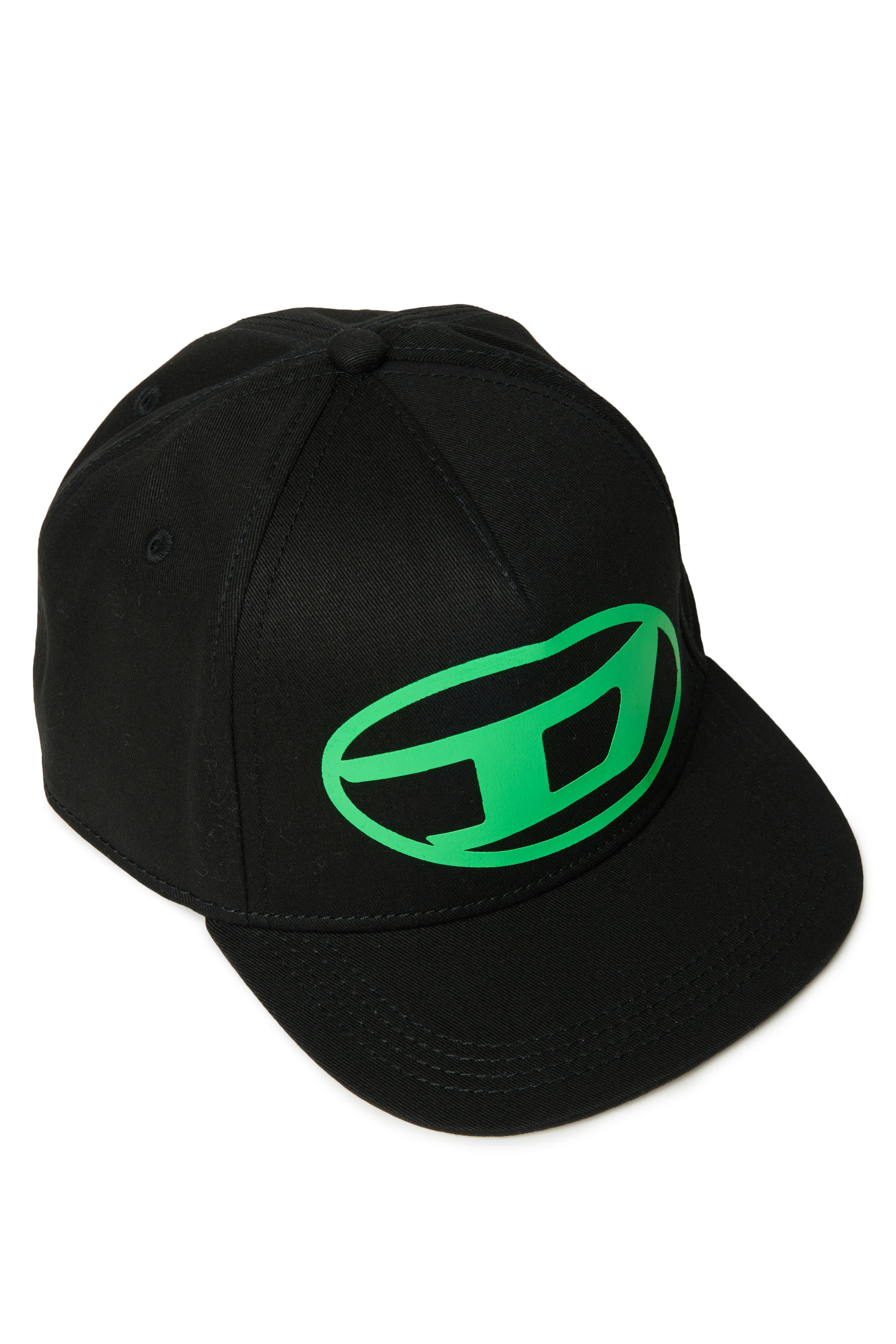 Diesel - FTULA, Unisex Baseball cap with Oval D print in Black - Image 3