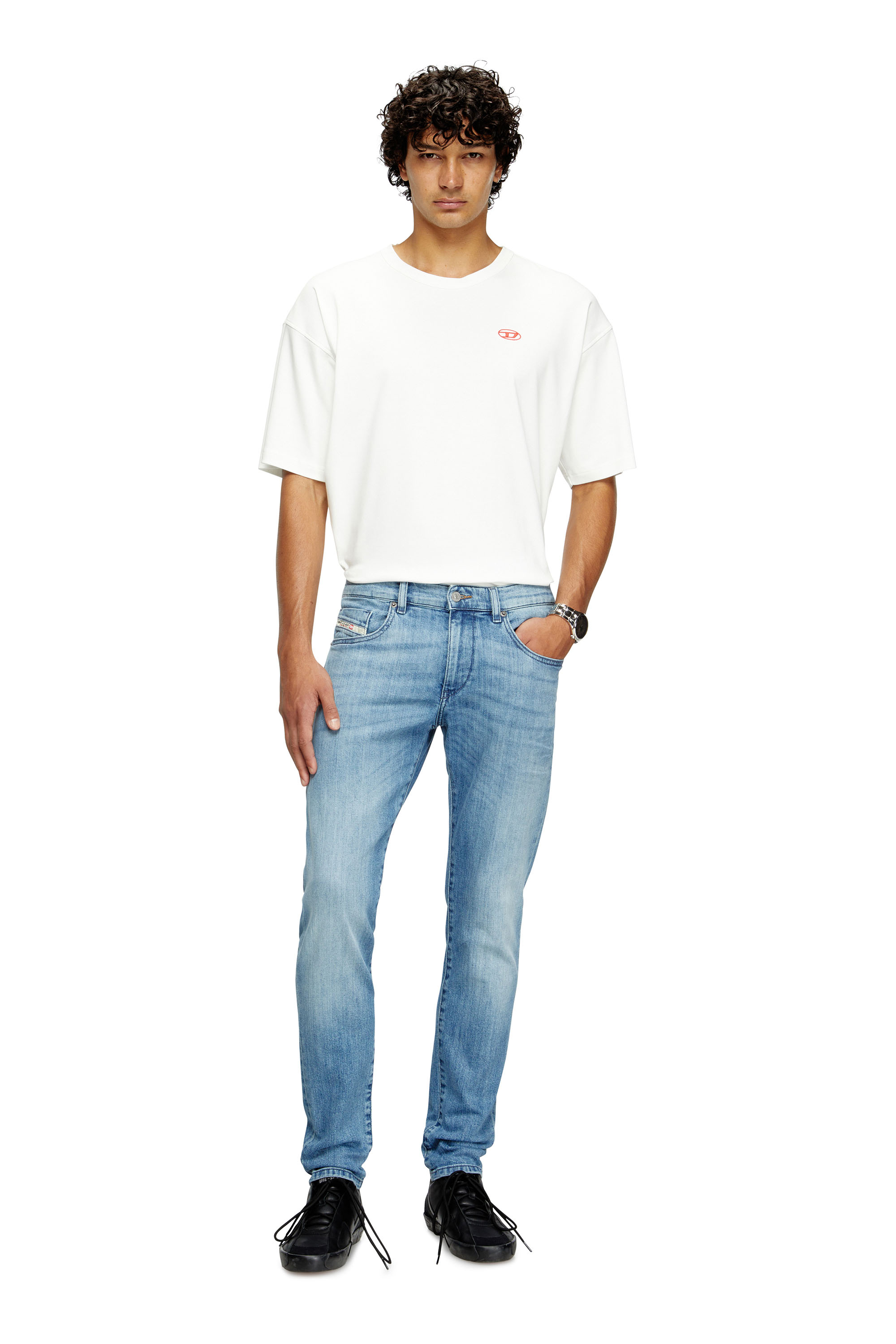 Diesel - Man's Slim Jeans 2019 D-Strukt 0GRDI, Light Blue - 1