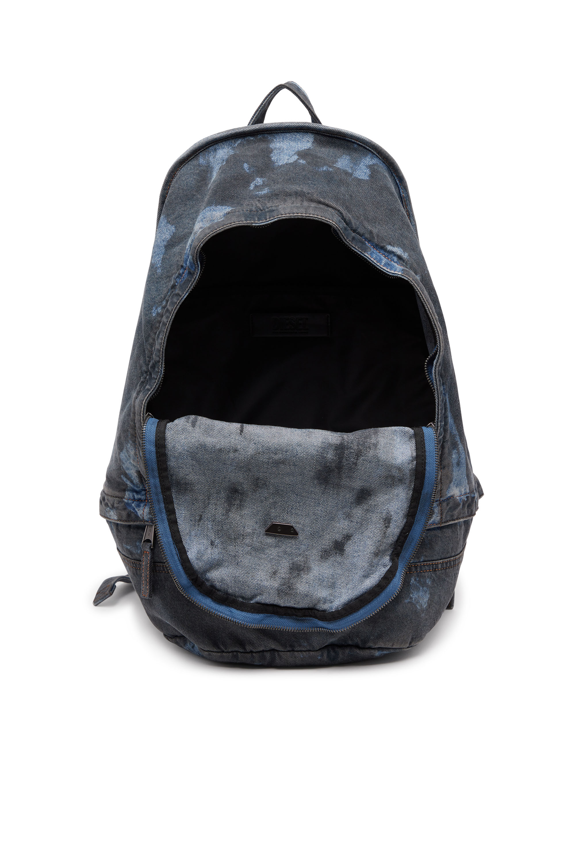 Diesel - RAVE BACKPACK, Unisex Rave-Backpack in coated denim in Blue - Image 4