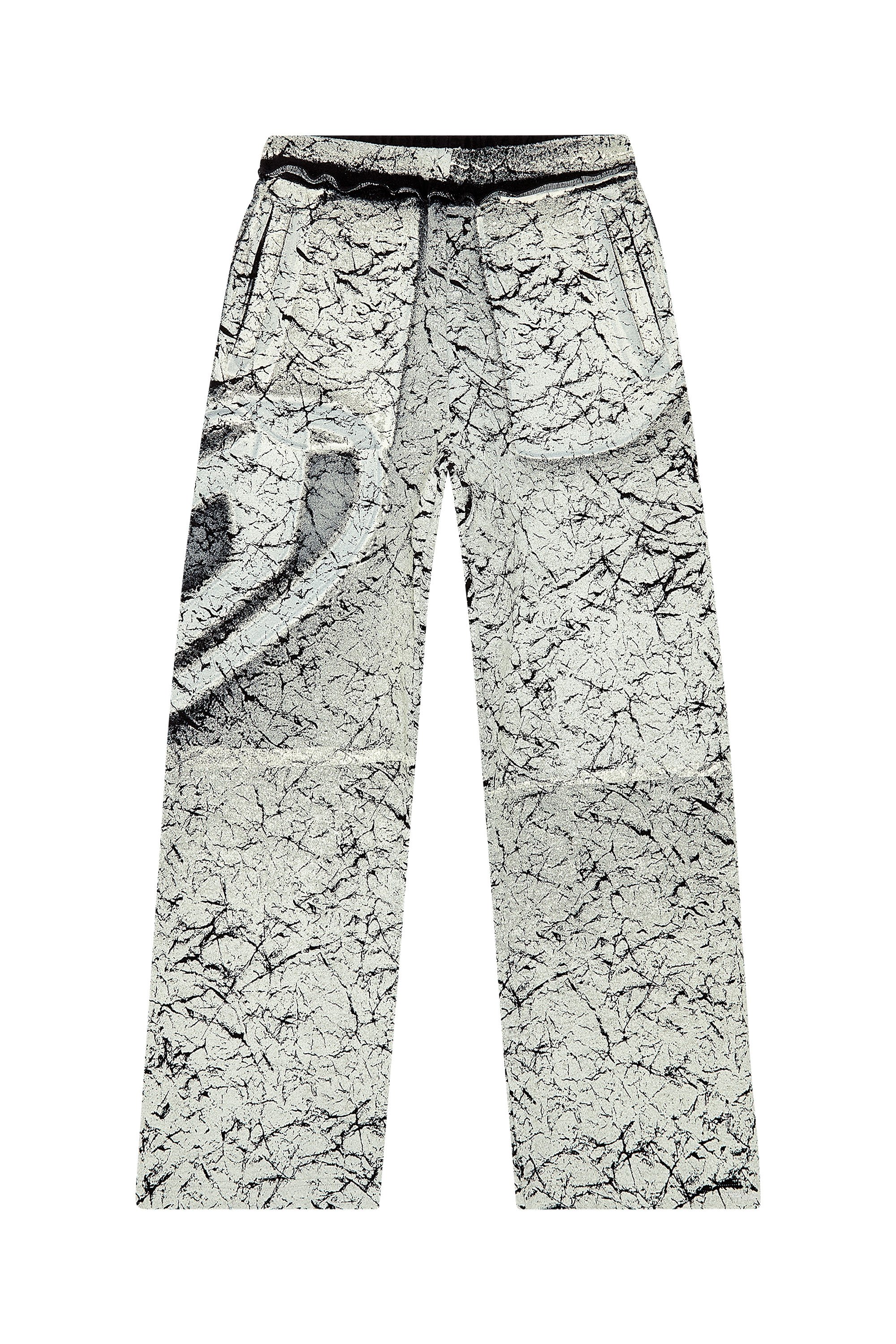 Diesel - P-MARKOVAL, Man Track pants with cracked coating in Multicolor - Image 3