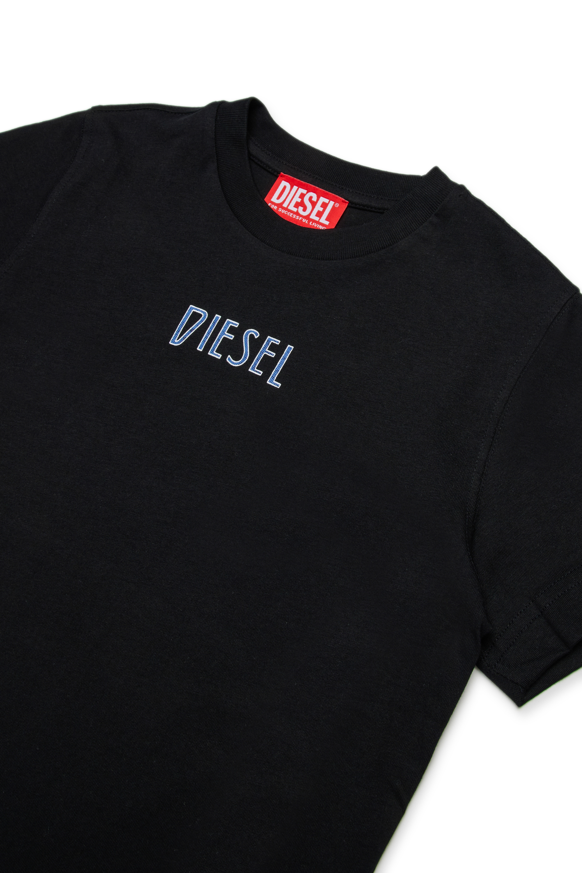 Diesel - TJUSTL31, Man's Cotton T-shirt with logo in Black - 3