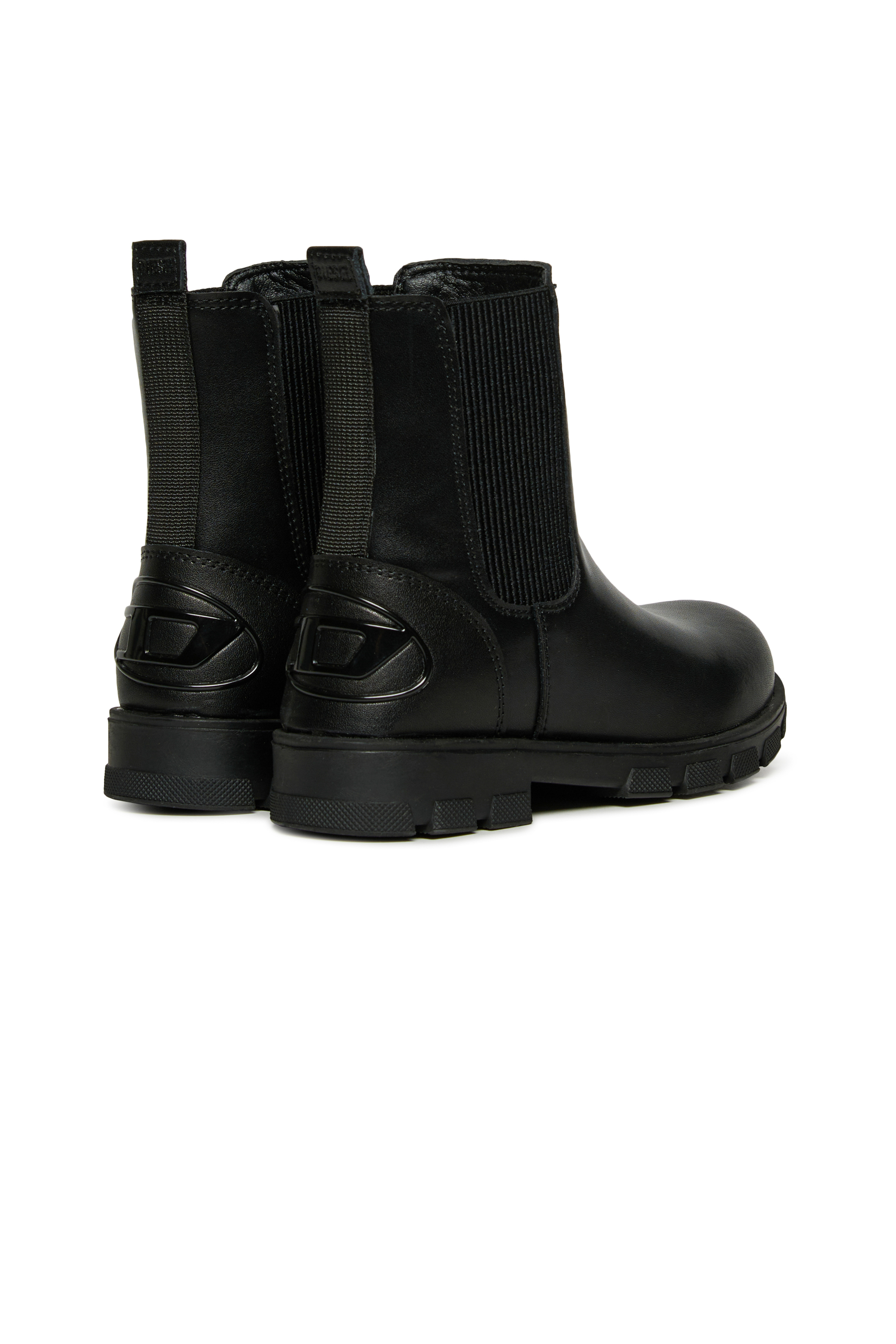 Diesel - D-HAMMER AK ELASTIC, Unisex's D-Hammer Leather Boots in Black - 3