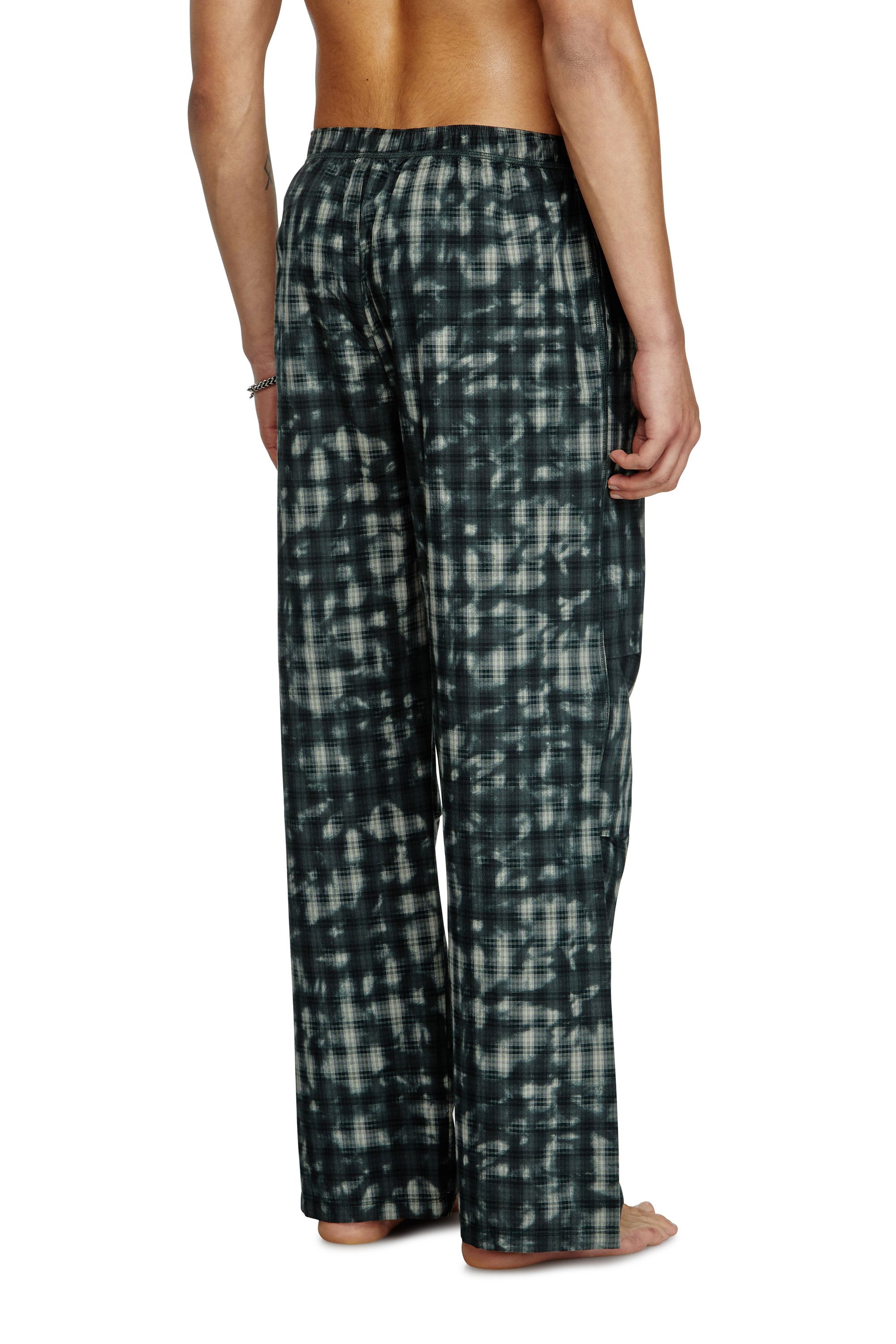 Diesel - VINCE-UTLT, Unisex's Pyjama bottoms with check print in Dark Green - 4