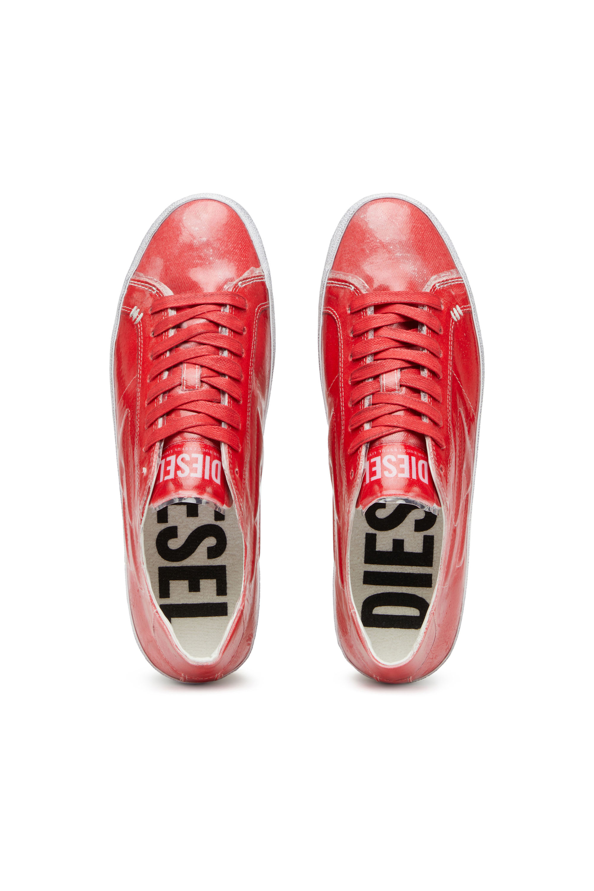 Diesel - S-LEROJI LOW W, Woman S-Leroji Low W - Canvas sneakers with TPU overlay in Red - Image 5