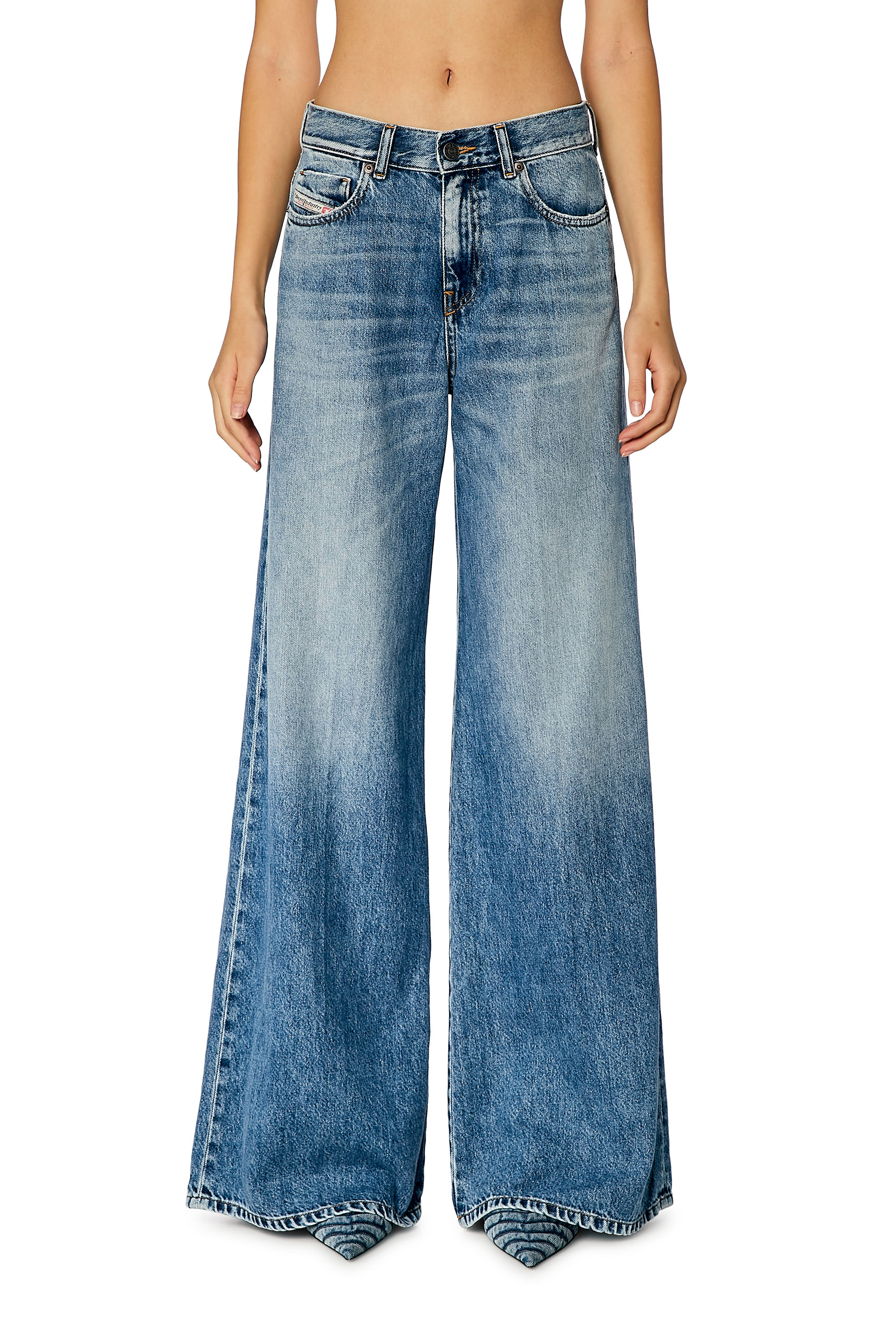 Diesel - Woman Bootcut and Flare Jeans 1978 D-Akemi 09H95, Medium blue - Image 2
