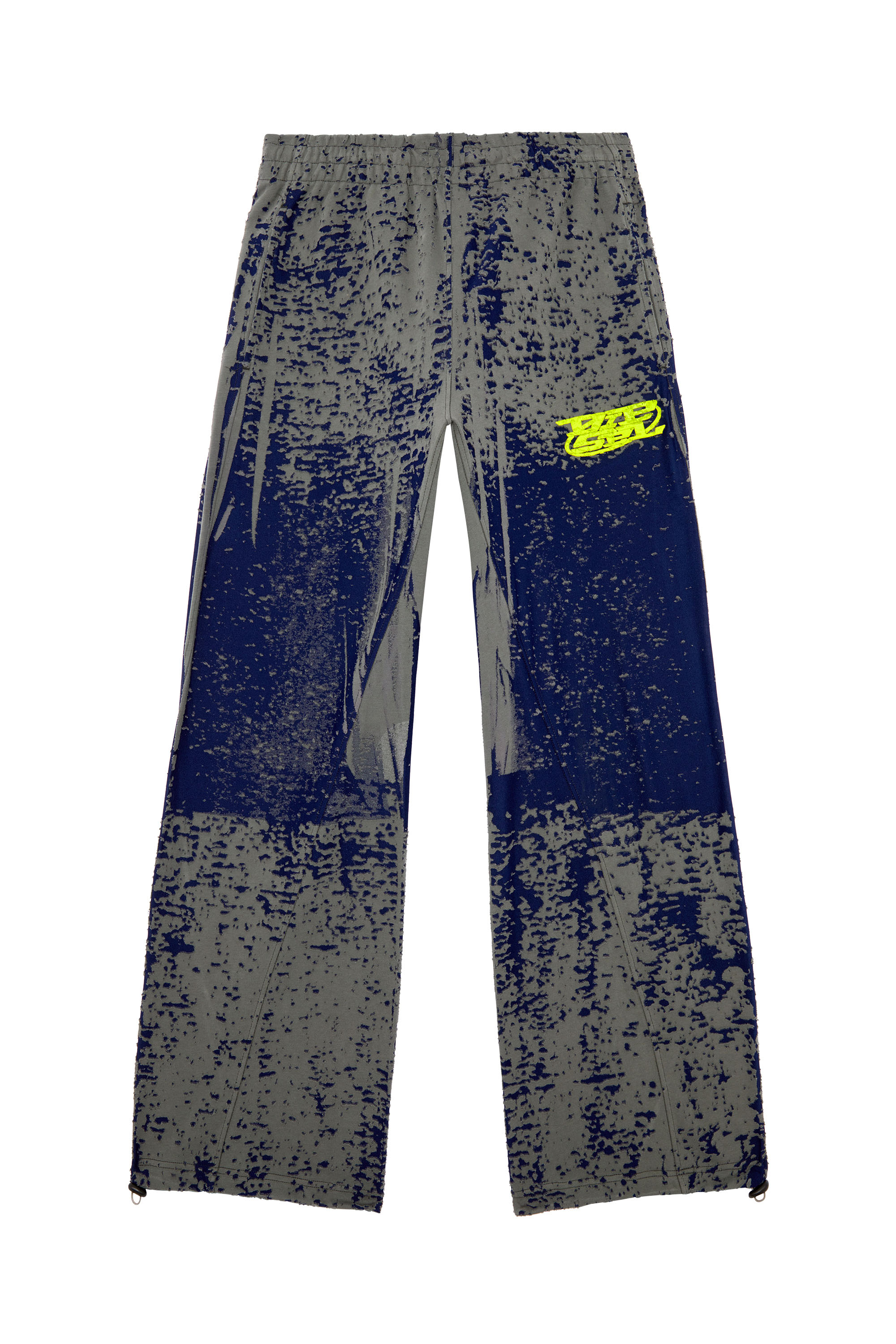 Diesel - P-SOLEO-POCK, Man Burnout sweatpants with puff-print logo in Blue - Image 3