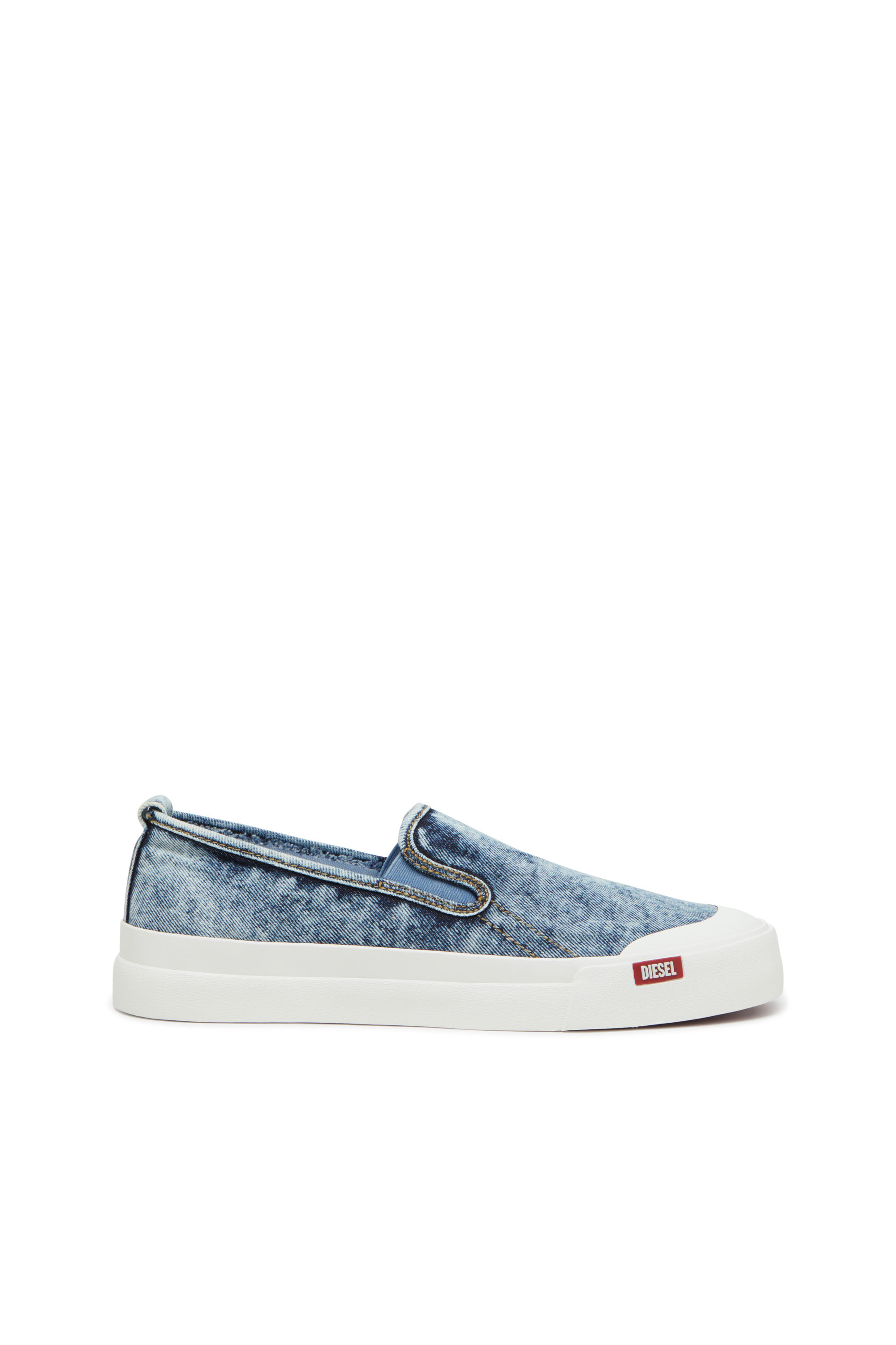 Diesel - S-ATHOS NMD SO, Man's Denim slip-on sneakers in Blue - 1