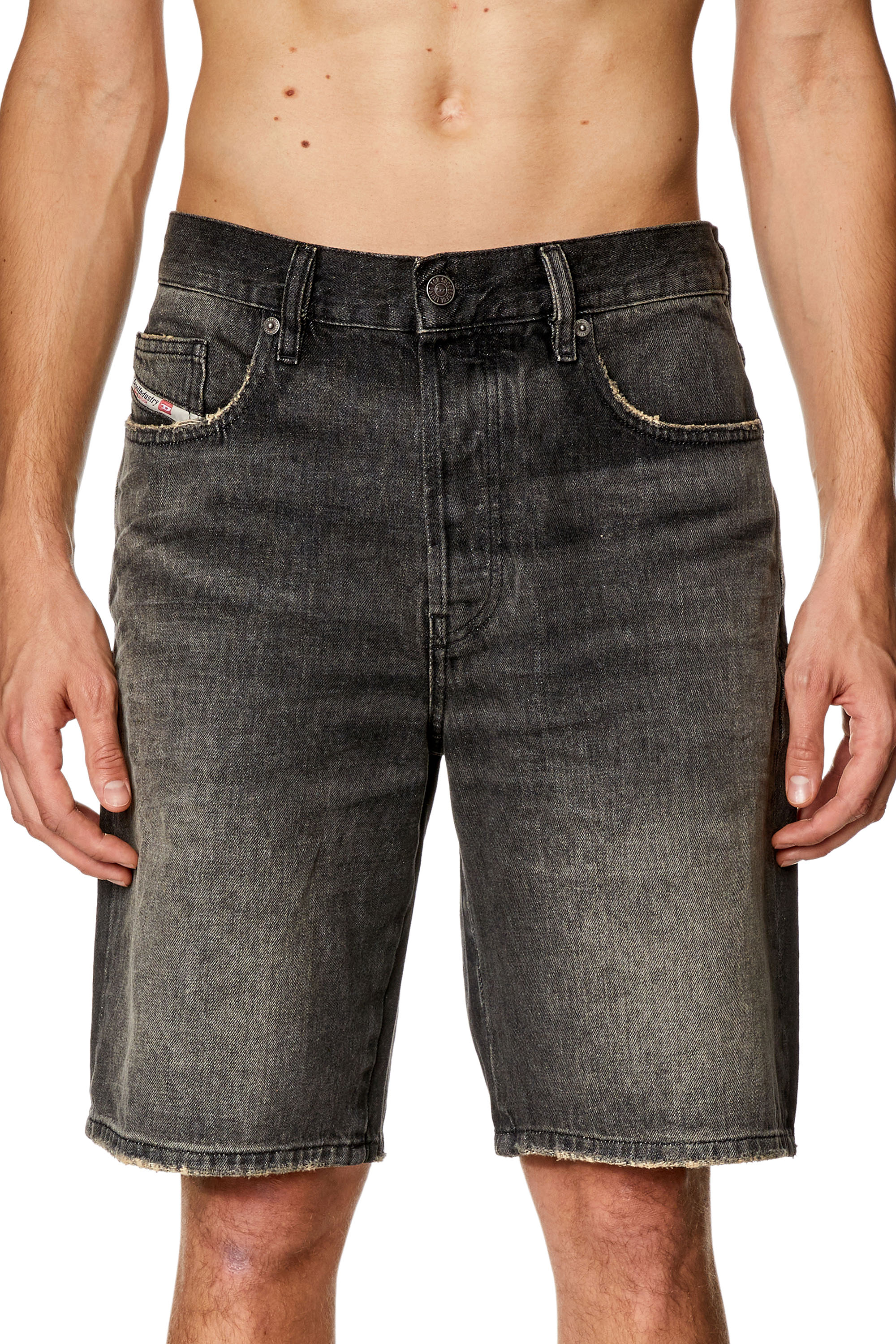 Diesel - REGULAR-SHORT, Man Denim shorts in Black - Image 5