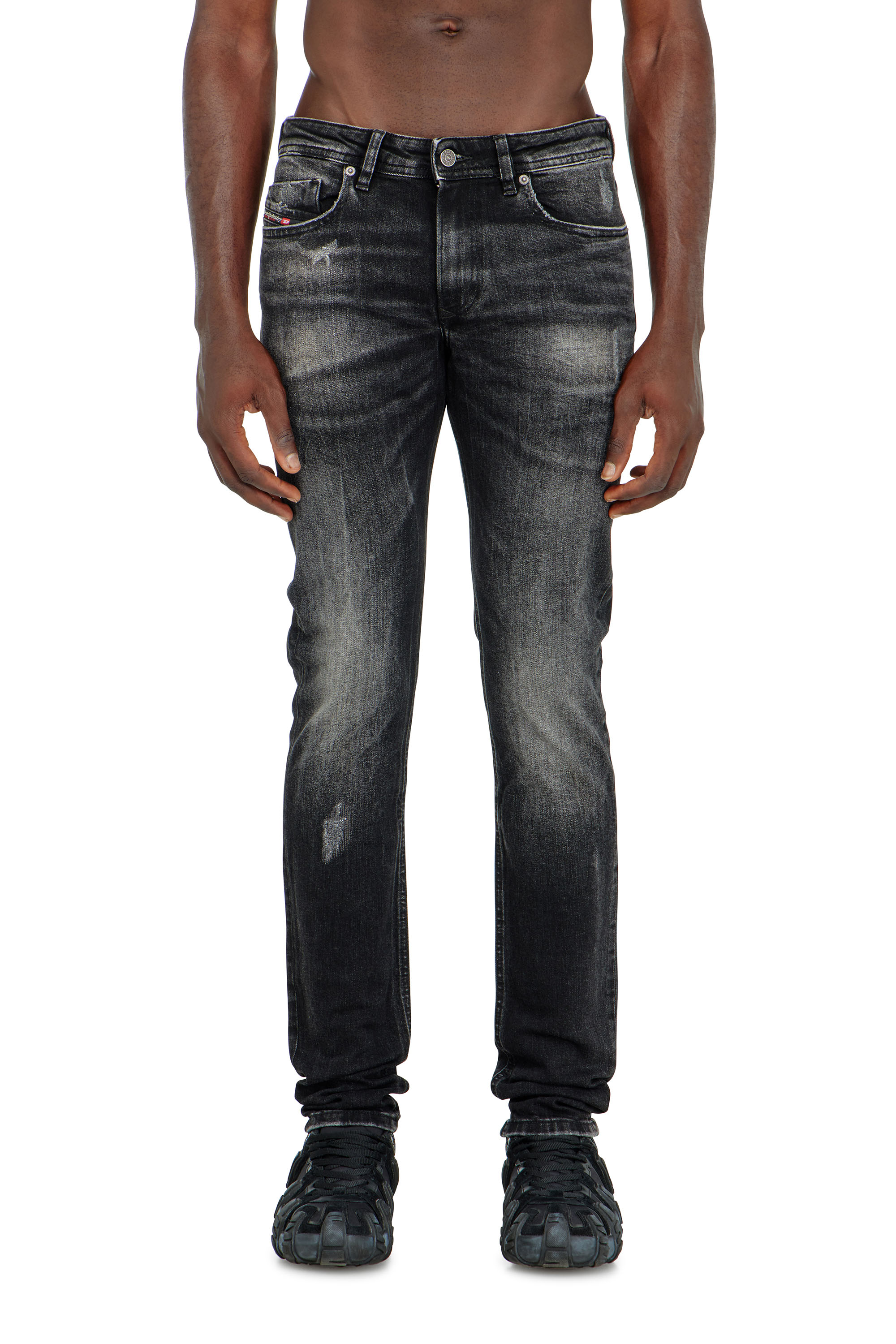 Diesel - Man's Skinny Jeans 1979 Sleenker 0DBDP, Black/Dark grey - 4