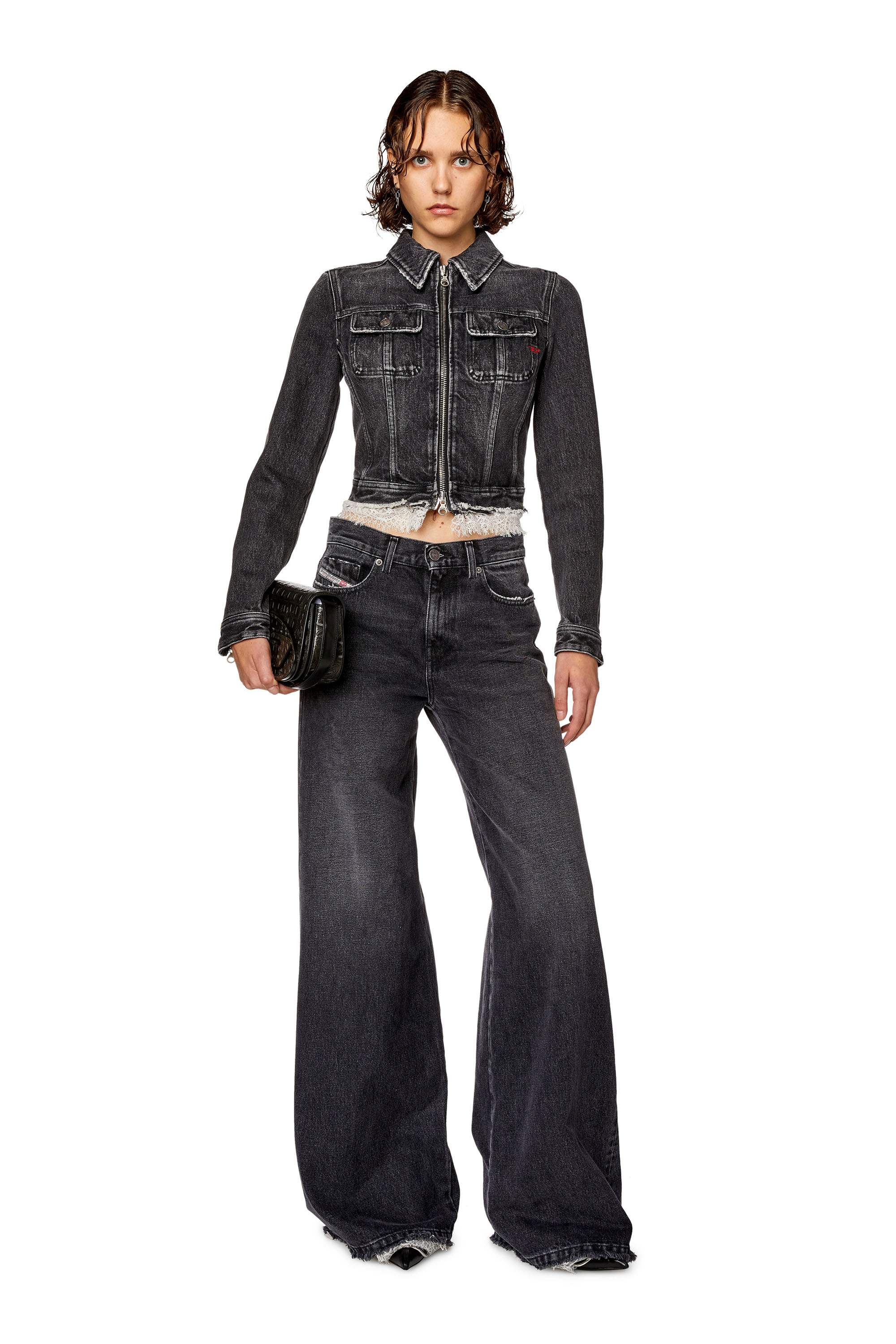 Diesel - Bootcut and Flare Jeans 1978 D-Akemi 007S2, Black/Dark grey - Image 4