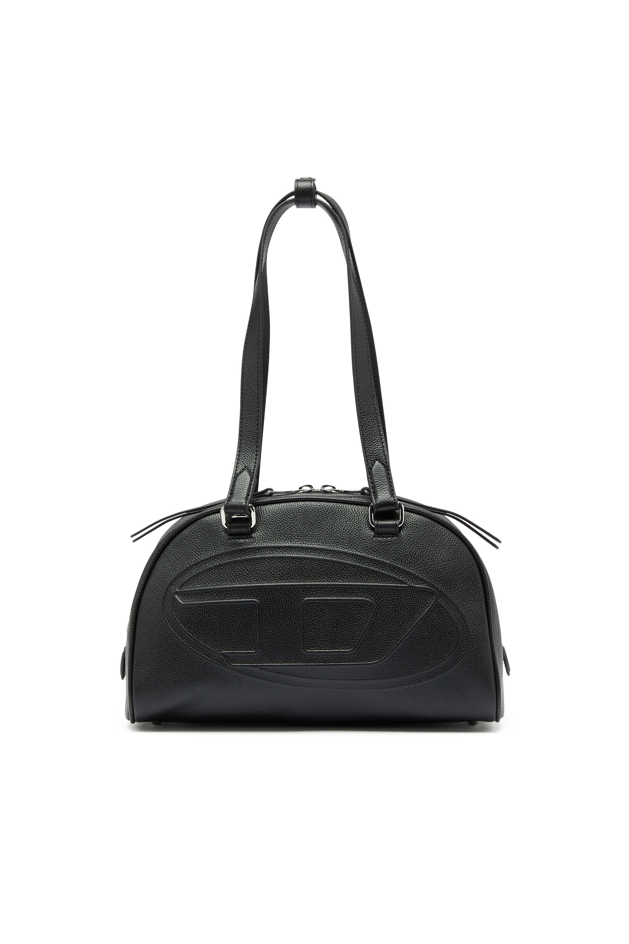 Diesel - 1DR DOME SHOULDER, Unisex's 1DR Dome - Leather Boston bag with embossed logo in Black - 2