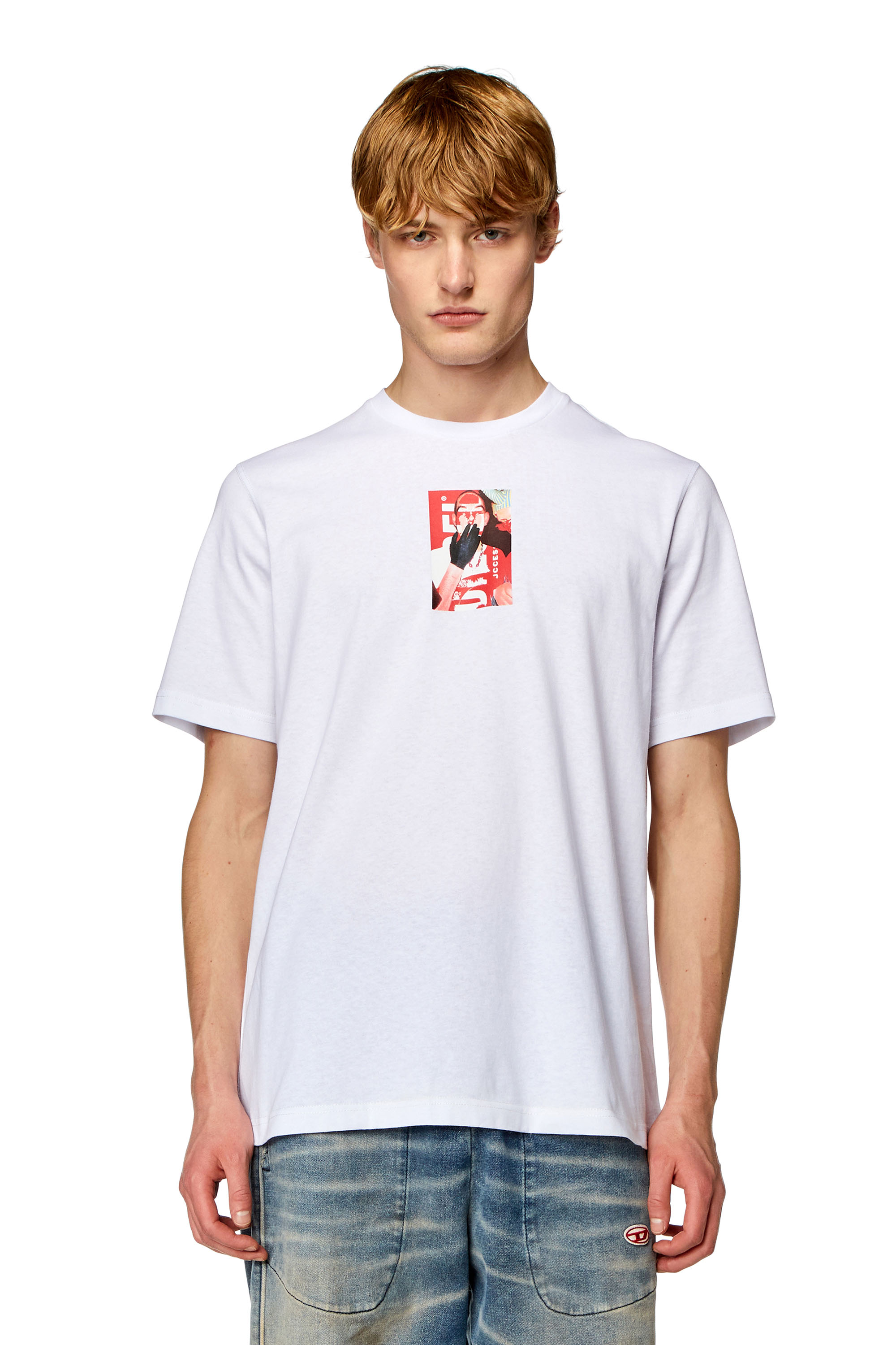 Diesel - T-JUST-N11, Man T-shirt with photo print logo in White - Image 1