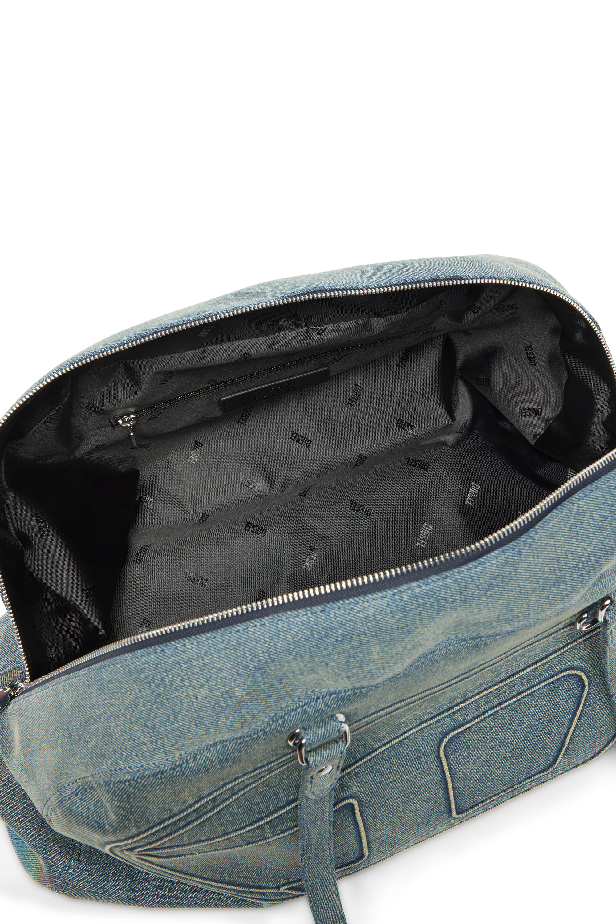 Diesel - 1DR DOME SOFT DUFFLE XL, Unisex's 1DR Dome-Duffle bag in denim with Oval D logo in Light Blue - 4