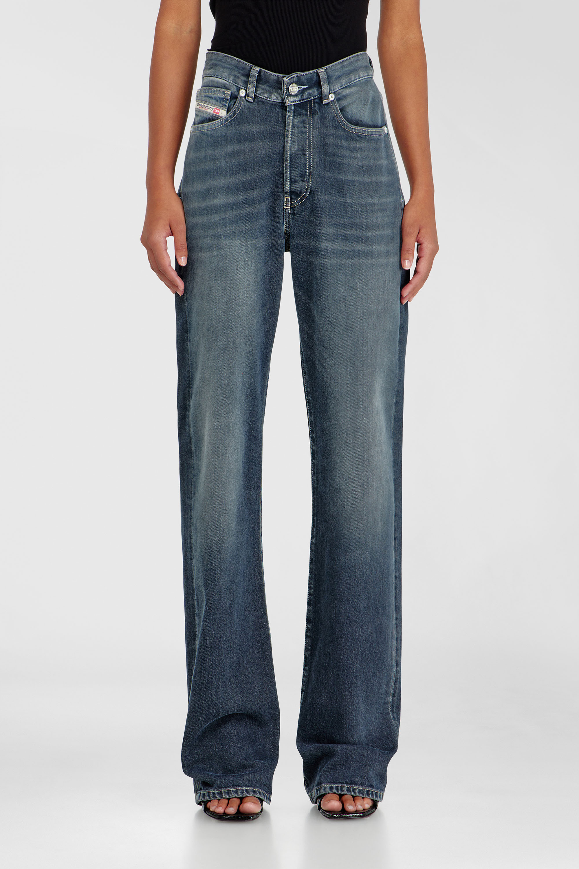Diesel - Woman's Regular Jeans 1971 D-Sent 007EI, Dark Blue - 1