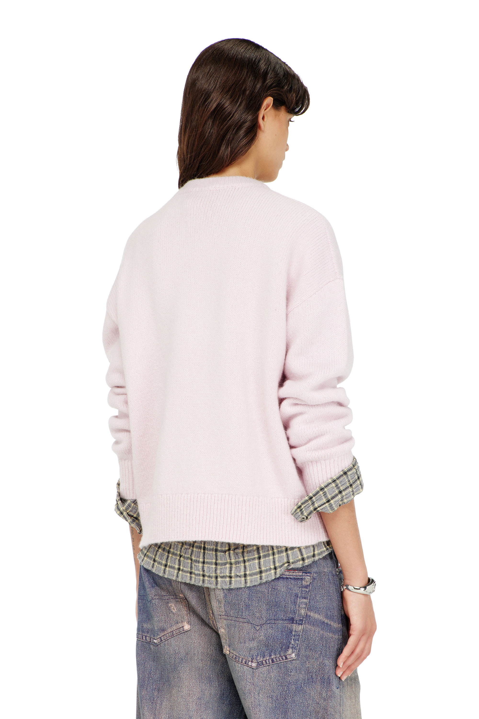 Diesel - M-AREETA, Woman's Jumper in wool and alpaca blend in Pink - 4