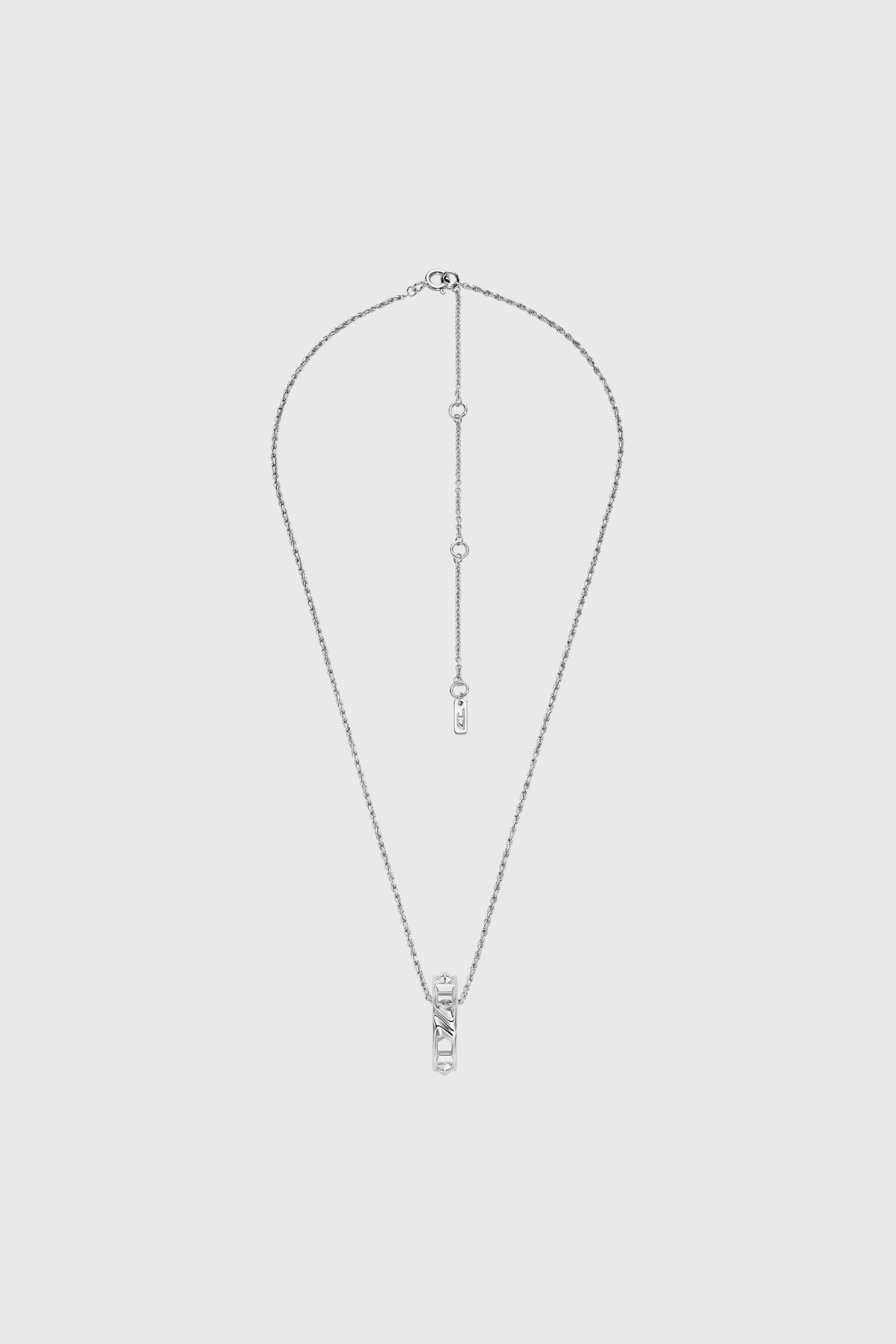 Diesel - DL1367040 STERLING SILVER JEWEL, Unisex's Sterling silver pendant necklace in Silver - 1