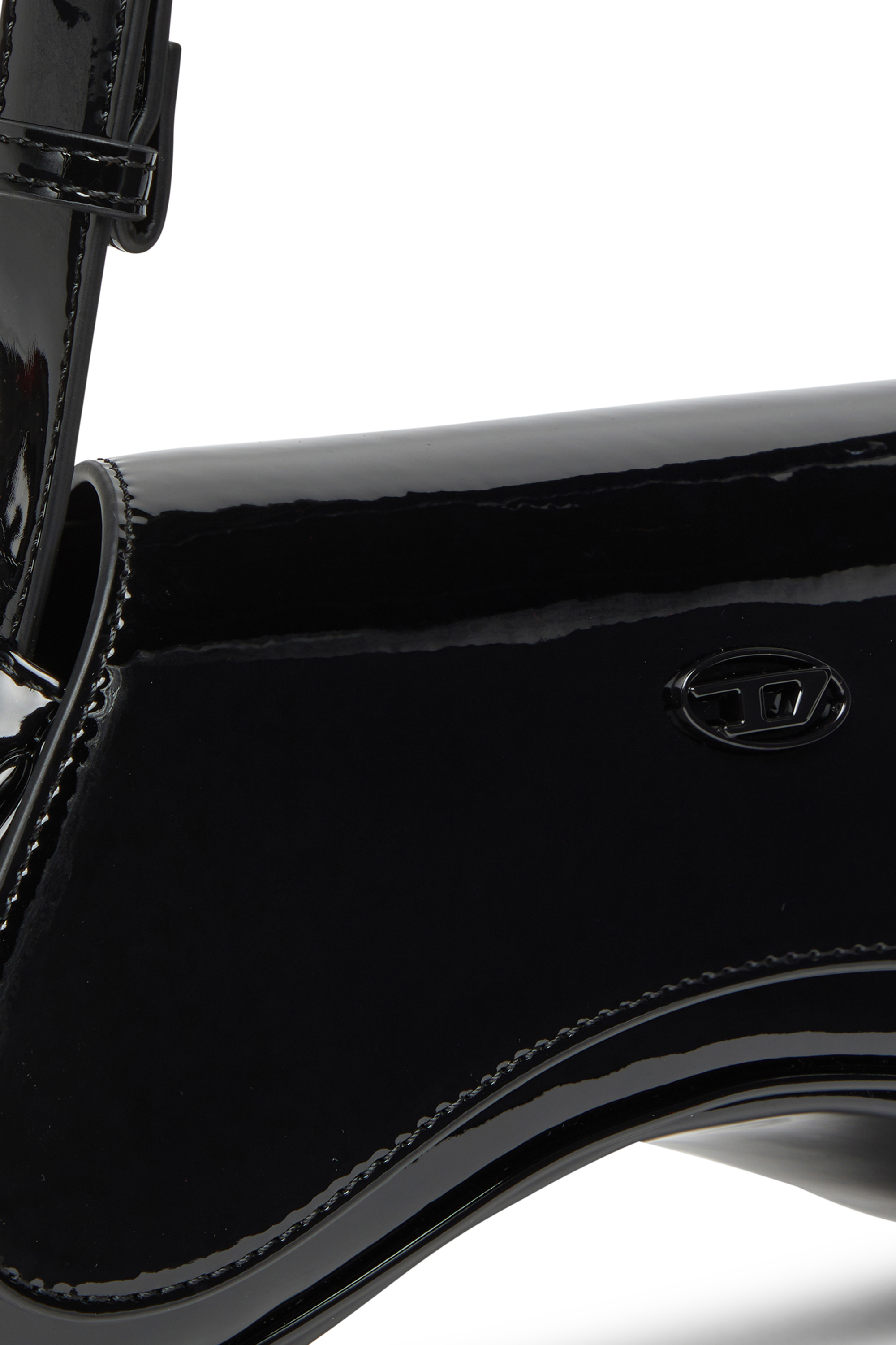 Diesel - PLAY CROSSBODY, Woman's Play-Crossbody bag in glossy PU in Black - 5