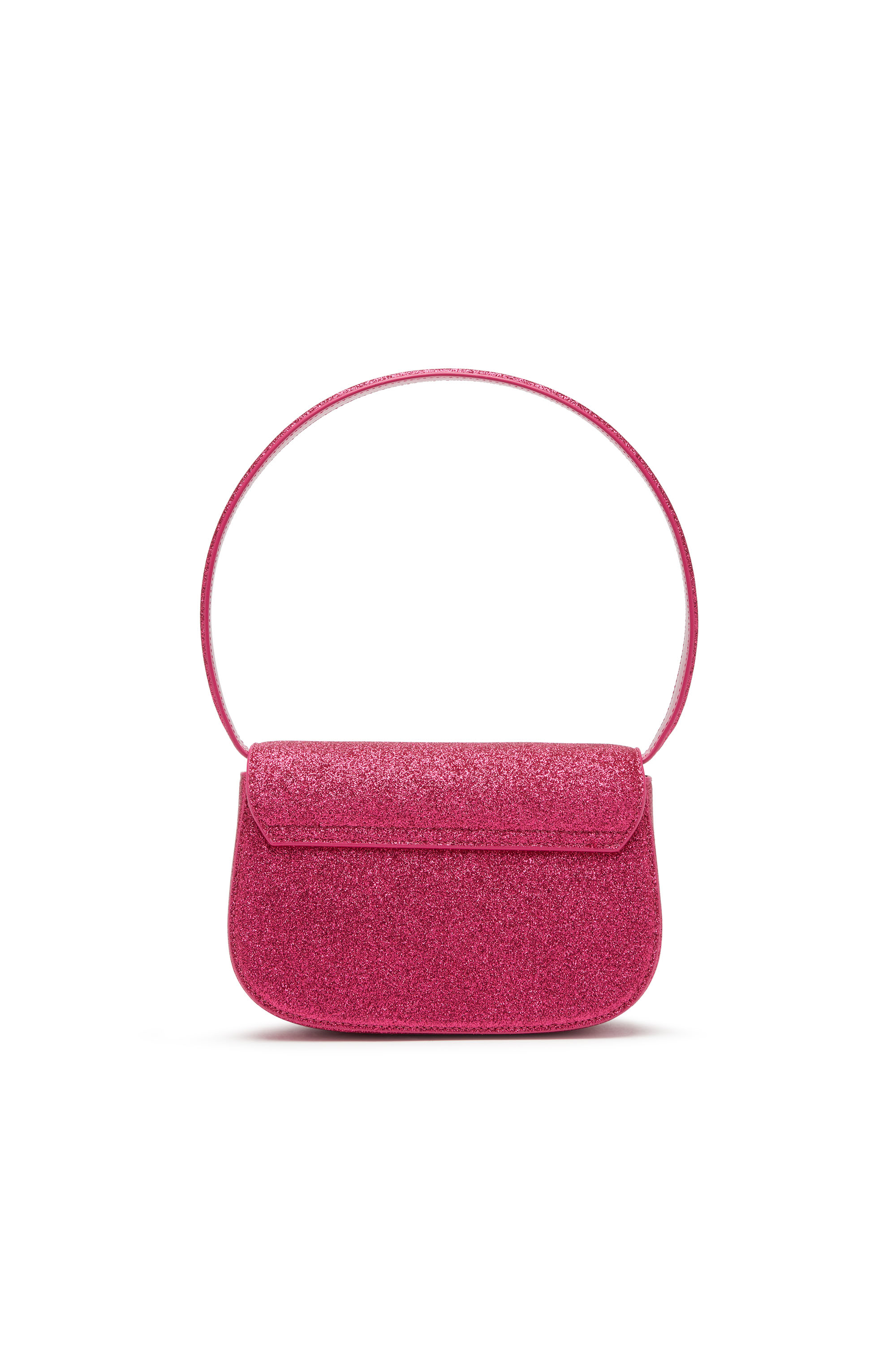 Diesel - 1DR, Woman 1DR-Iconic shoulder bag in glitter fabric in Pink - Image 2