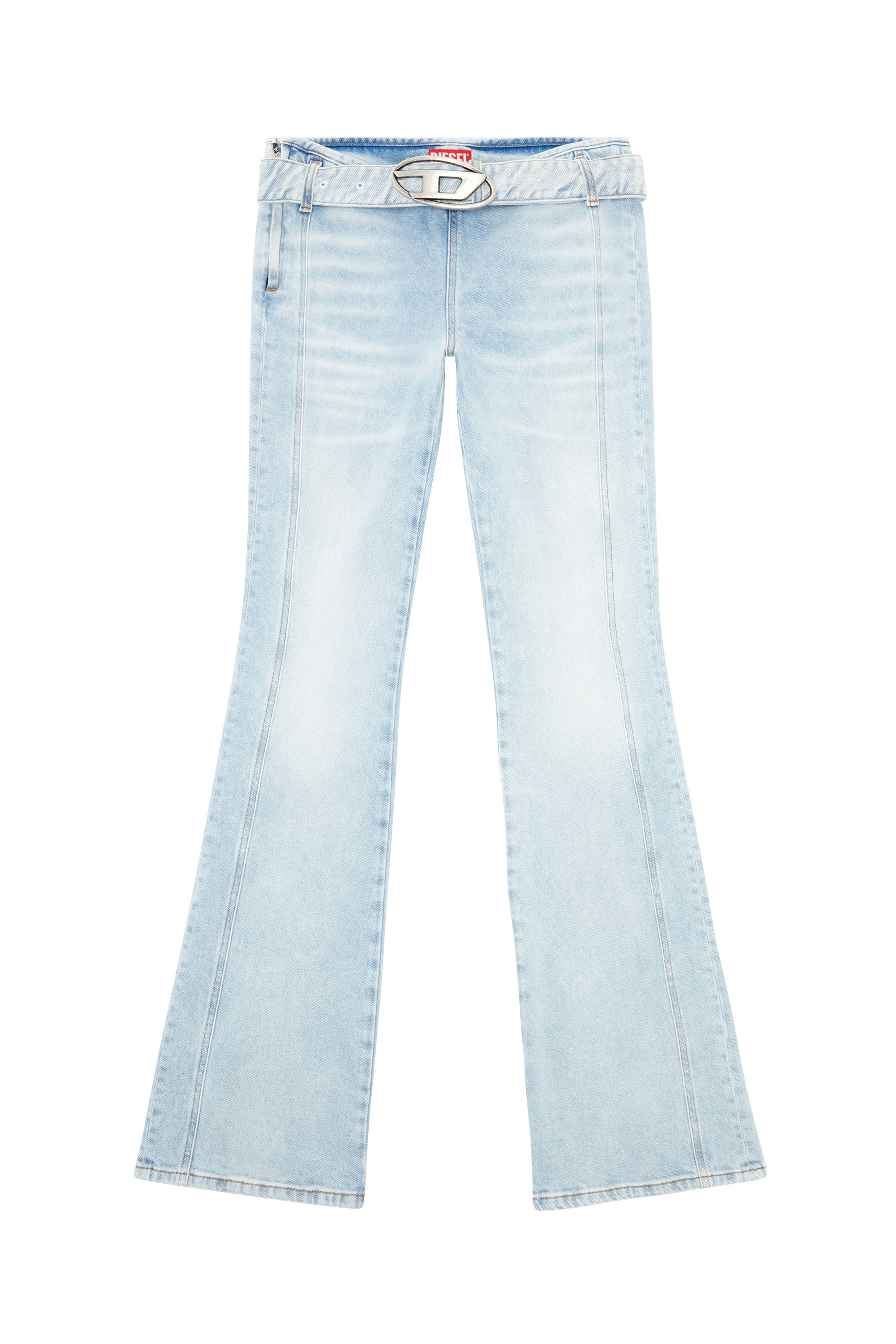 Diesel - Woman Bootcut and Flare Jeans D-Ebbybelt 0JGAA, Light Blue - Image 5