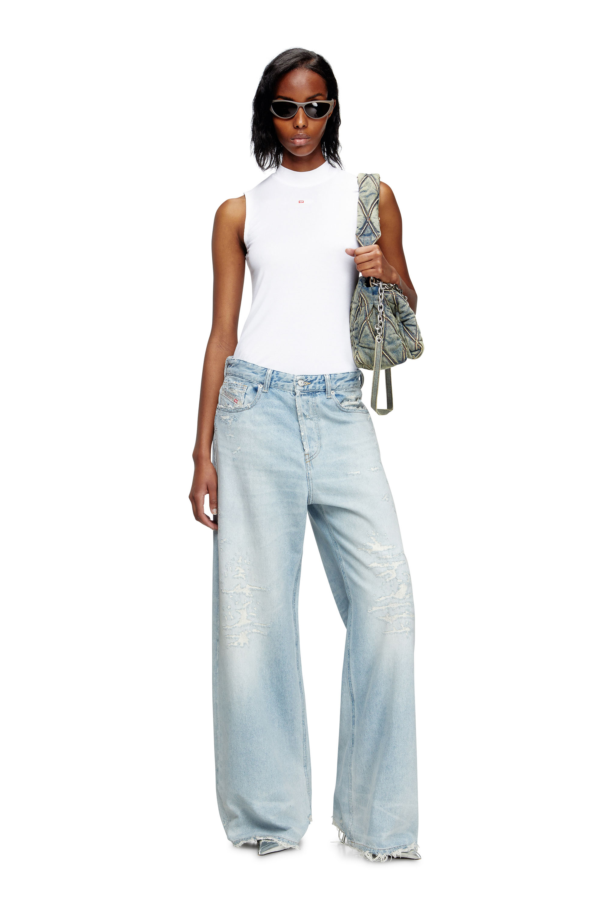 Diesel - Woman's Relaxed Jeans 1996 D-Sire 09M53, Light Blue - 1