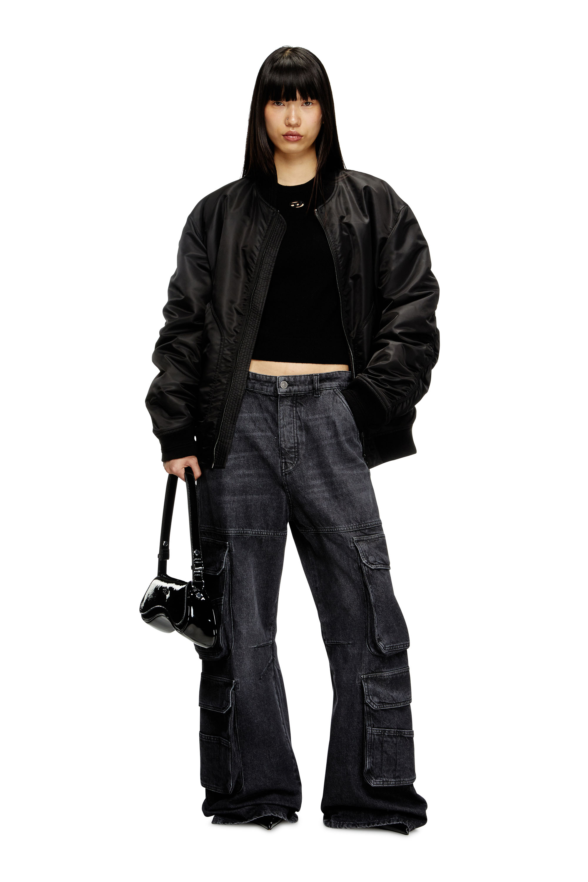 Diesel - M-AREESAX, Woman's Wool and cashmere top in Black - 1