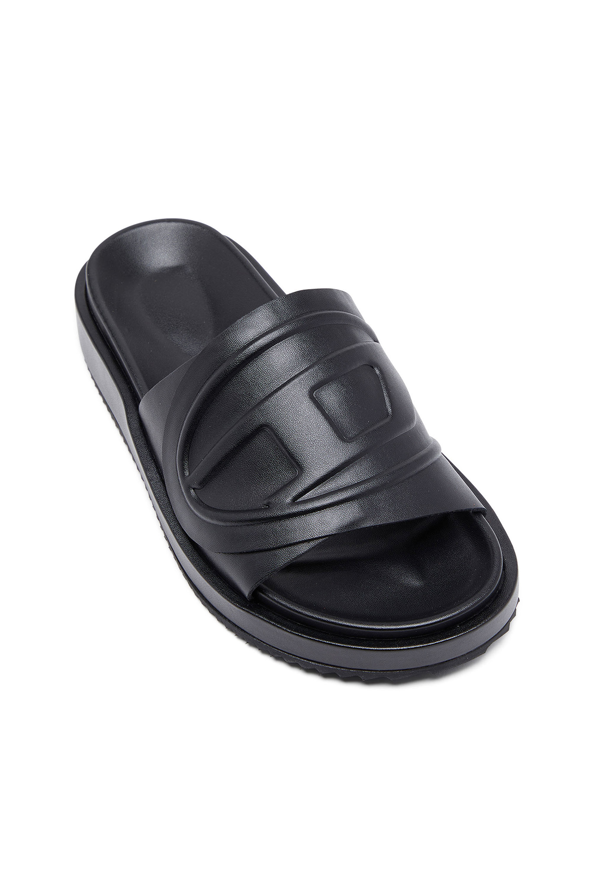 Diesel - SA-SLIDE D OVAL W, Woman Sa-Slide D-Slide sandals with Oval D strap in Black - Image 5
