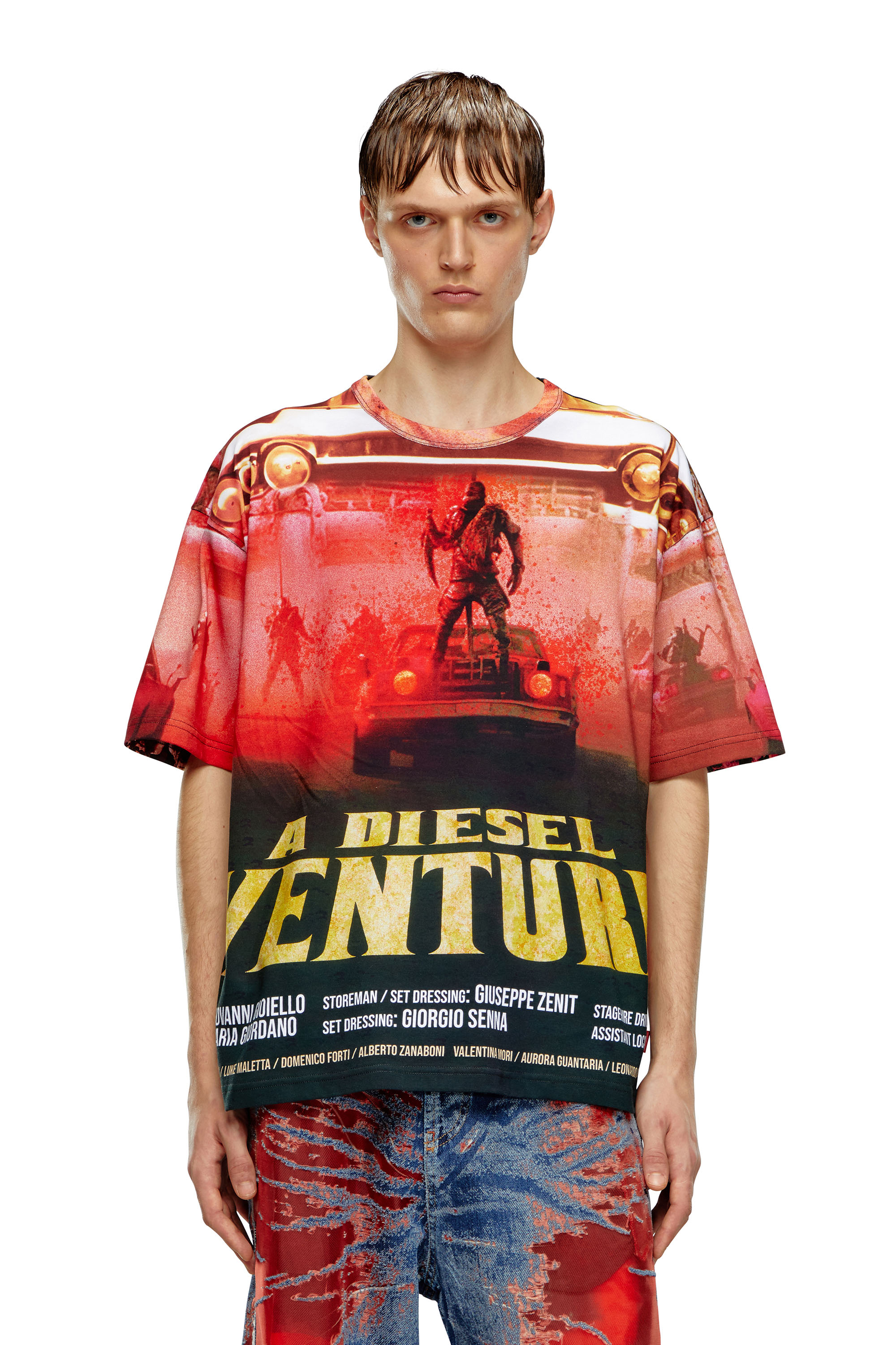 Diesel - T-BOXT-ADVENTURE, Man T-shirt with Diesel film print in Multicolor - Image 1