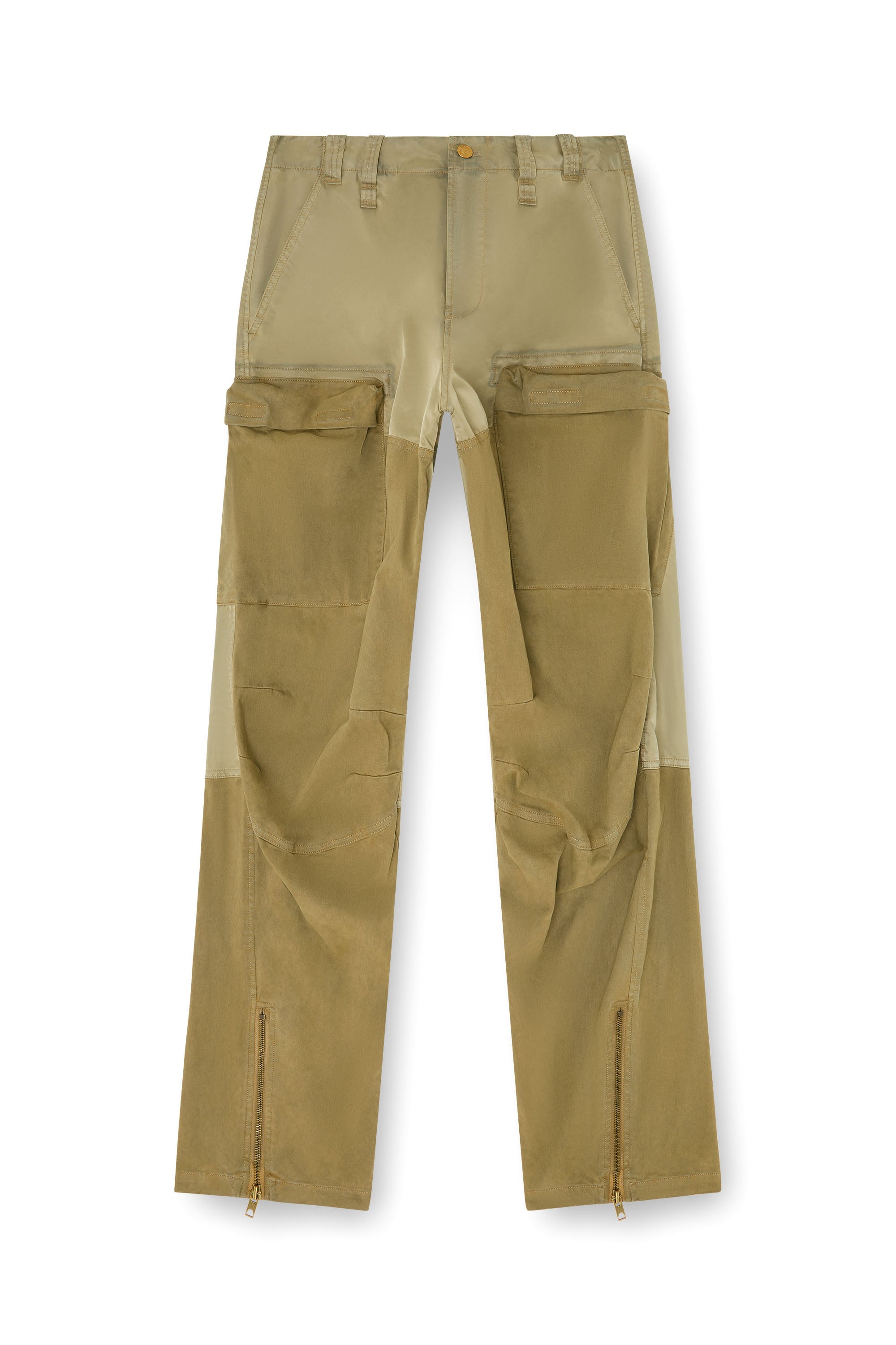 Diesel - P-ARKER, Woman's Cargo pants in cotton and nylon in Military Green - 4