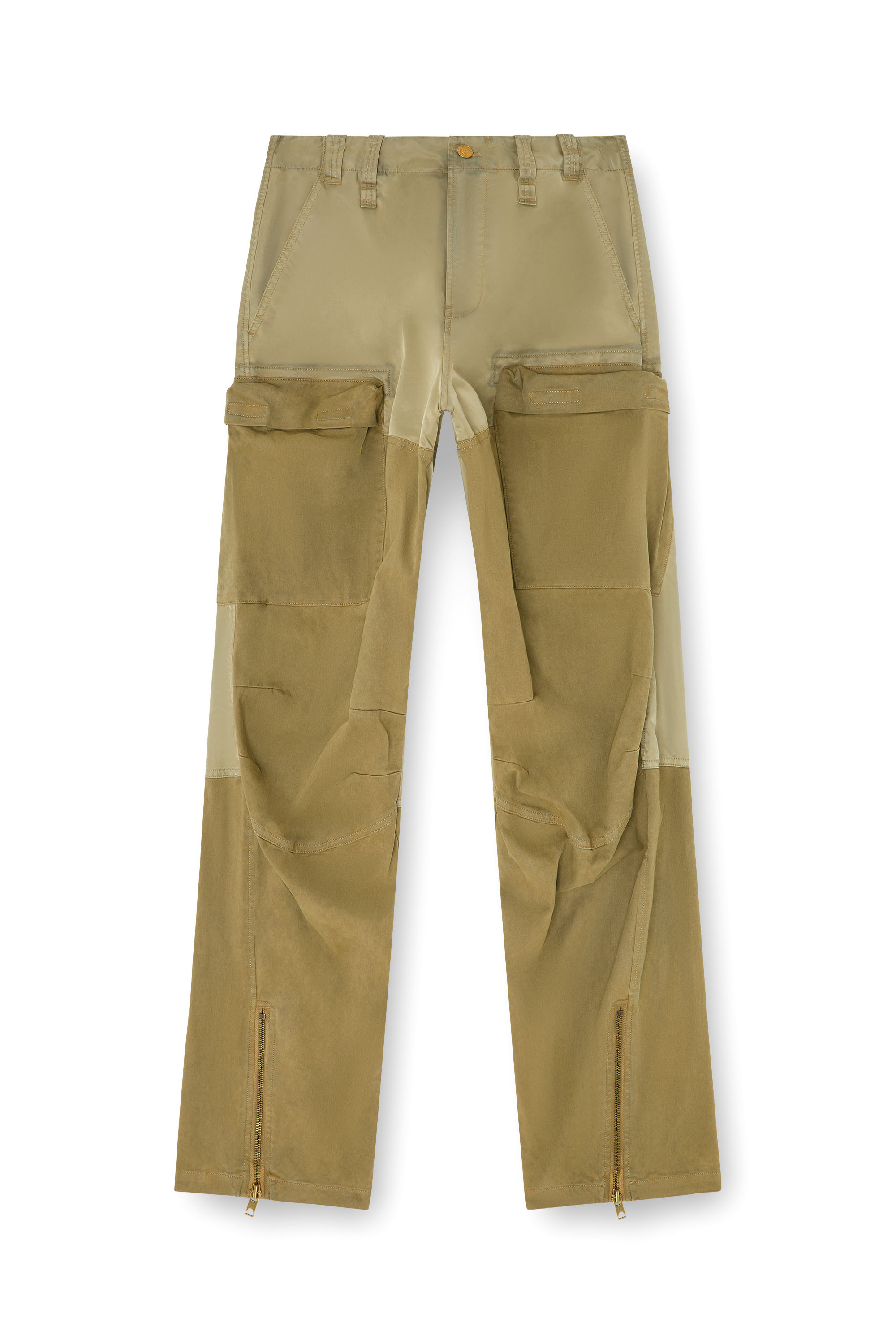 Diesel - P-ARKER, Woman's Cargo pants in cotton and nylon in Military Green - 2
