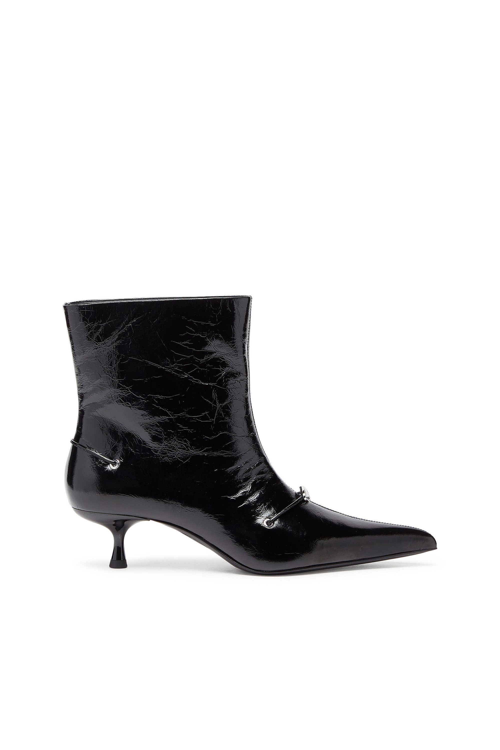 Diesel - D-JEWELS  40 TUBE, Woman's D-Ten&Half - Ankle boots in naplak leather in Black - 1