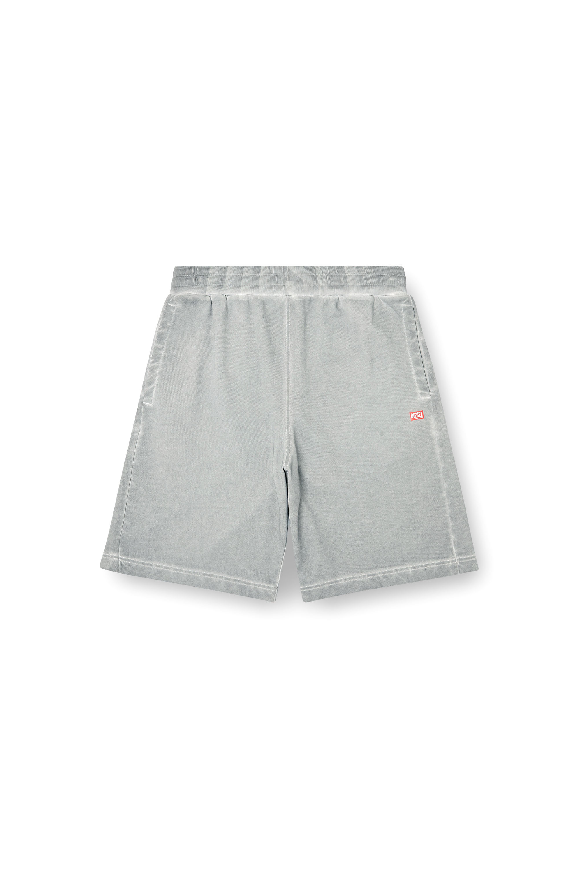 Diesel - P-CROWN-V1, Man's Pigment-dyed sweat shorts in Grey - 3