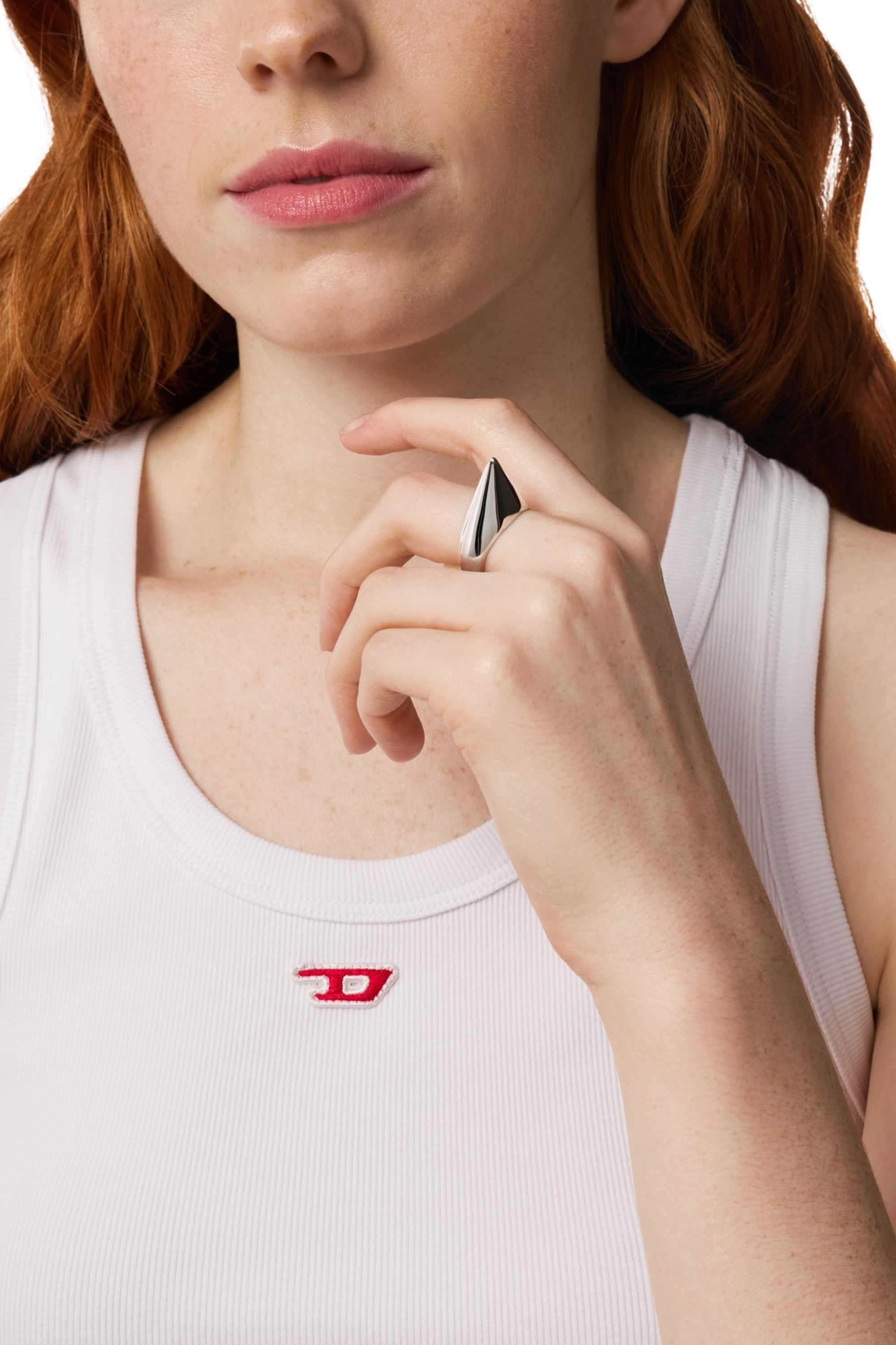 Diesel - DX1641040 JEWELLERY, Unisex's Stainless steel spike band ring in Silver - 3