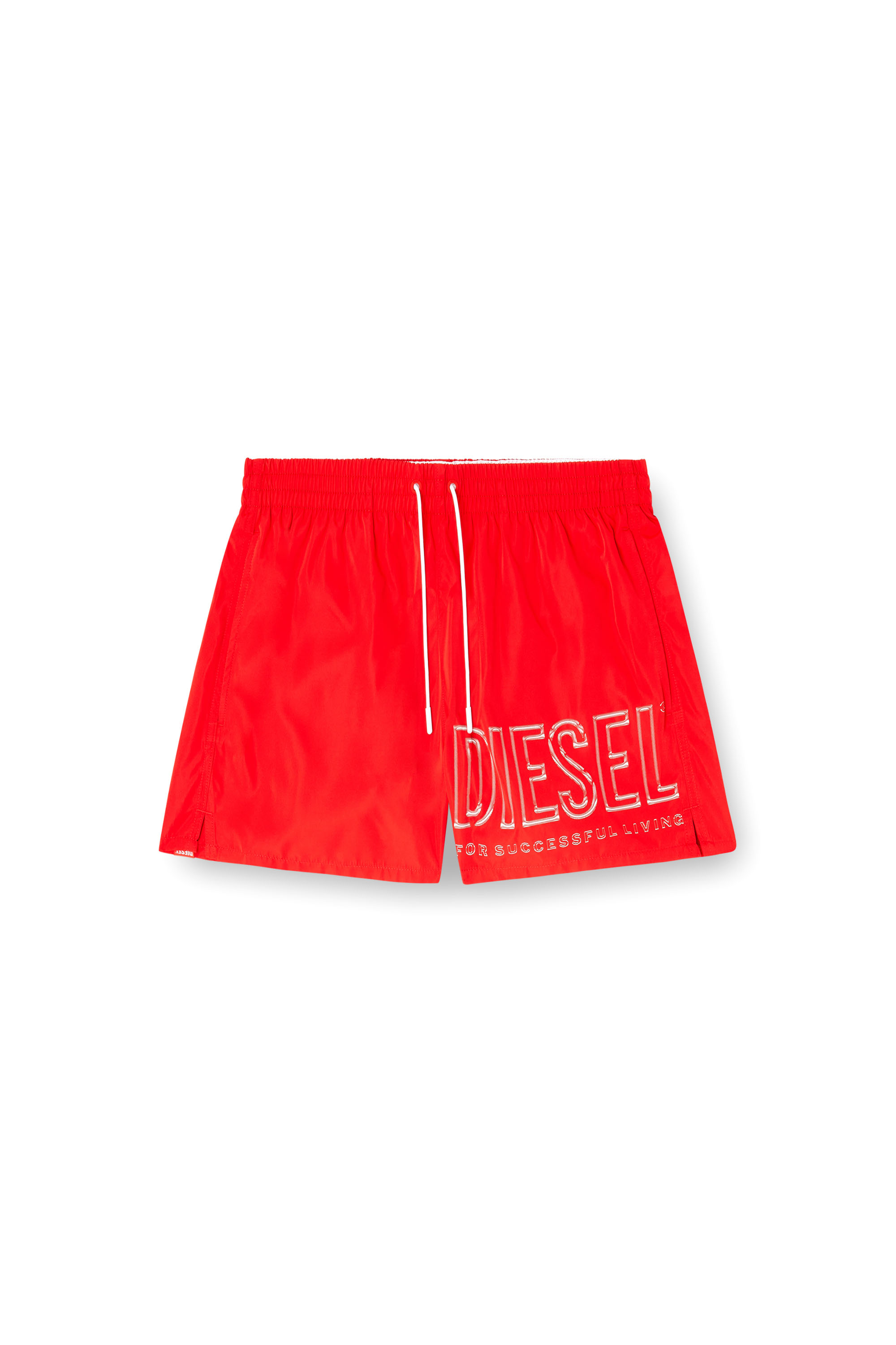 Diesel - OLYMPIC-34-D-CORE, Man's Mid-length swim shorts with outline logo in Red - 4