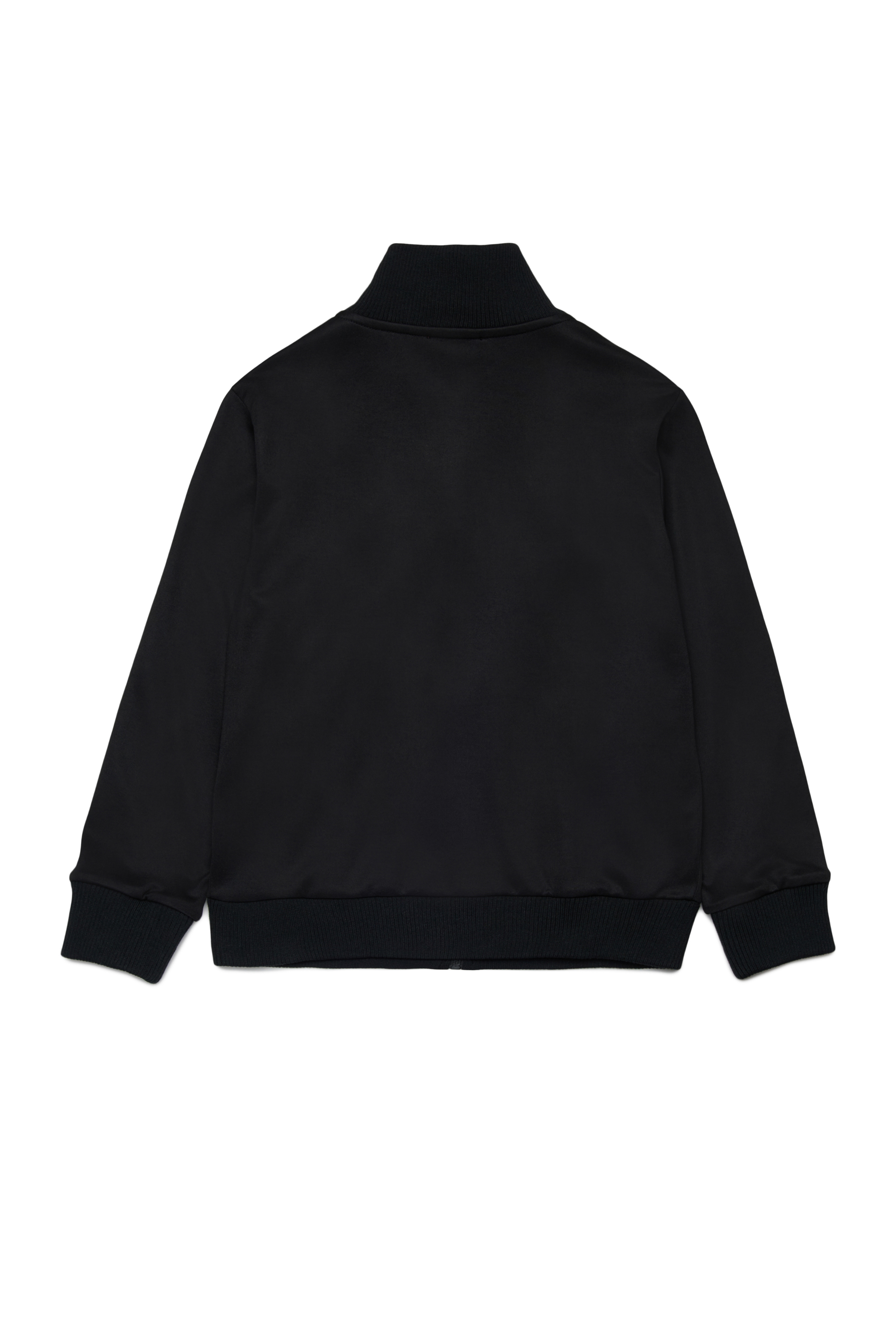 Diesel - SACARON, Man's Sweatshirt with zip and logo detail in Black - 2