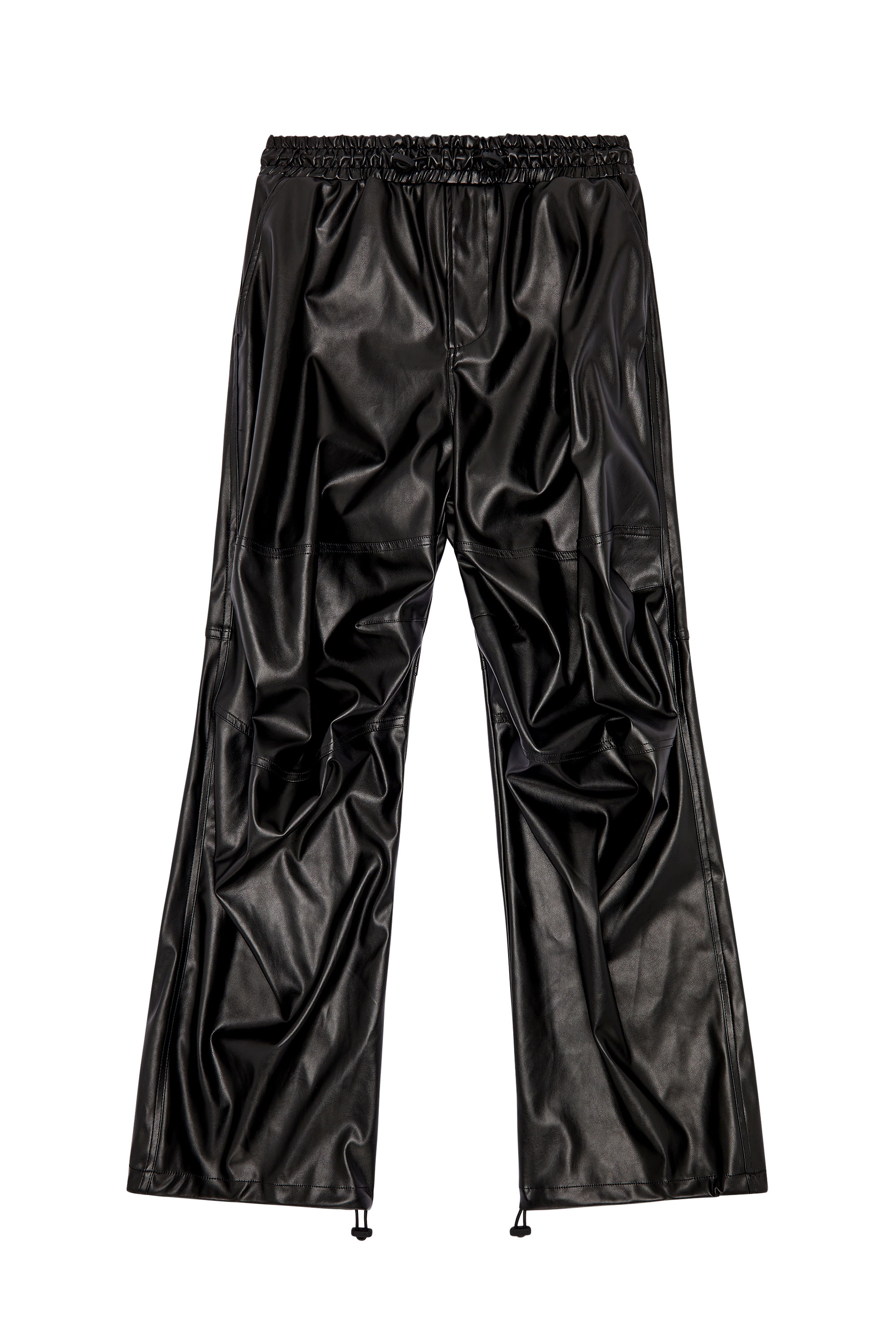 Diesel - P-MARTY-LTH, Man Oversized cargo pants in coated fabric in Black - Image 3