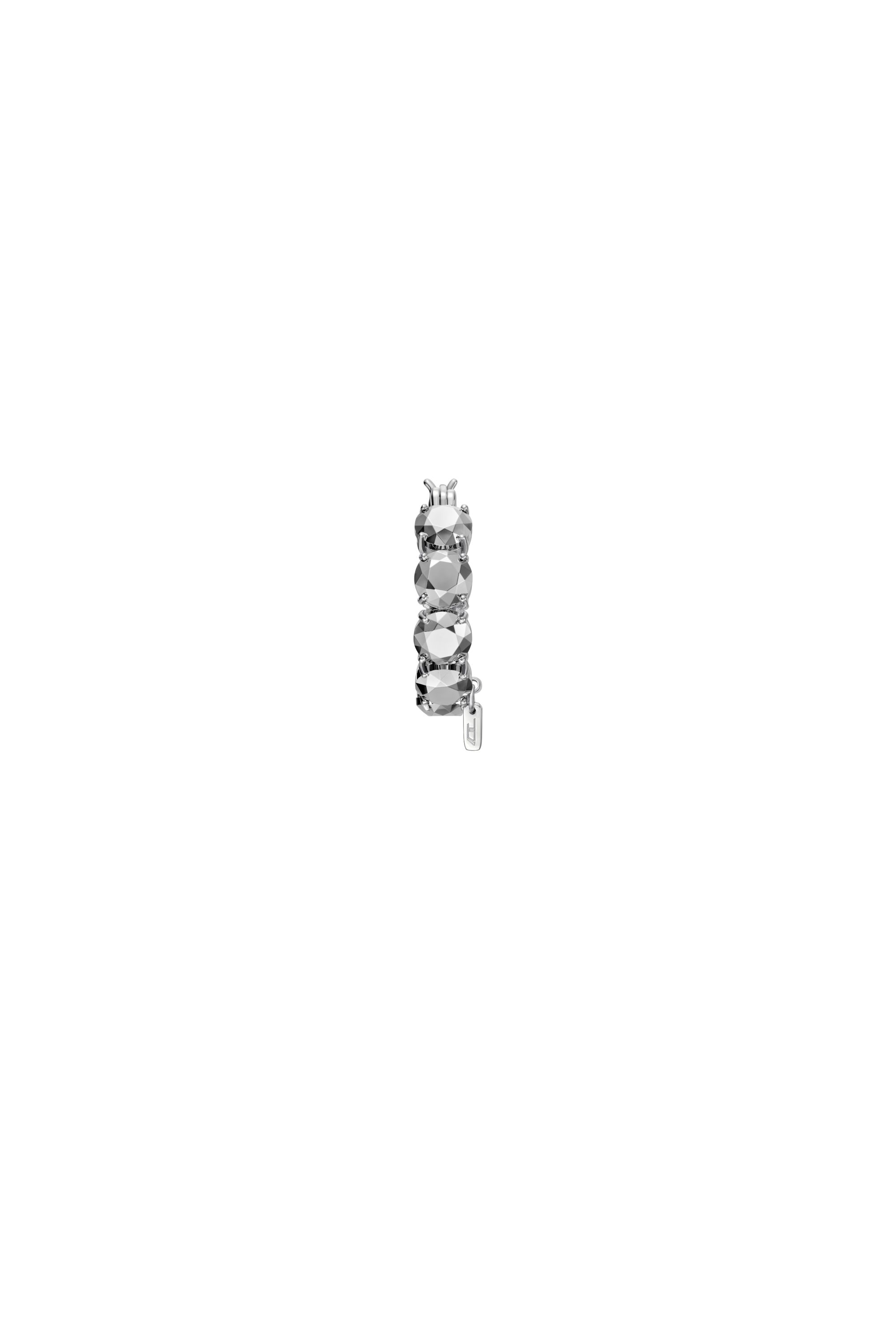 Diesel - DL1357040 STERLING SILVER JEWEL, Unisex's Sterling Silver Hoop Earring in Silver - 2