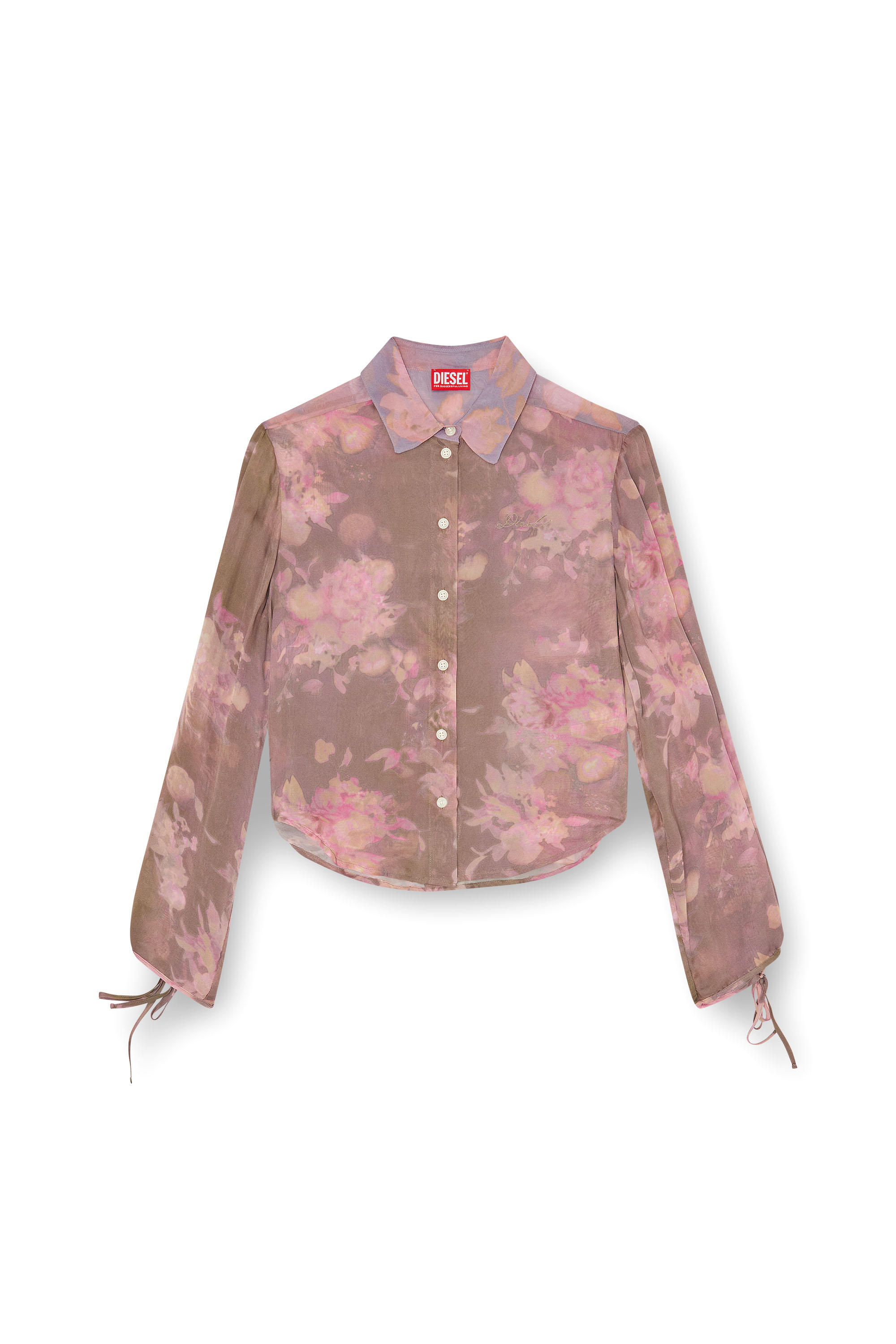 Diesel - C-LEVER, Woman's Chiffon shirt with all-over floral print in null - 2