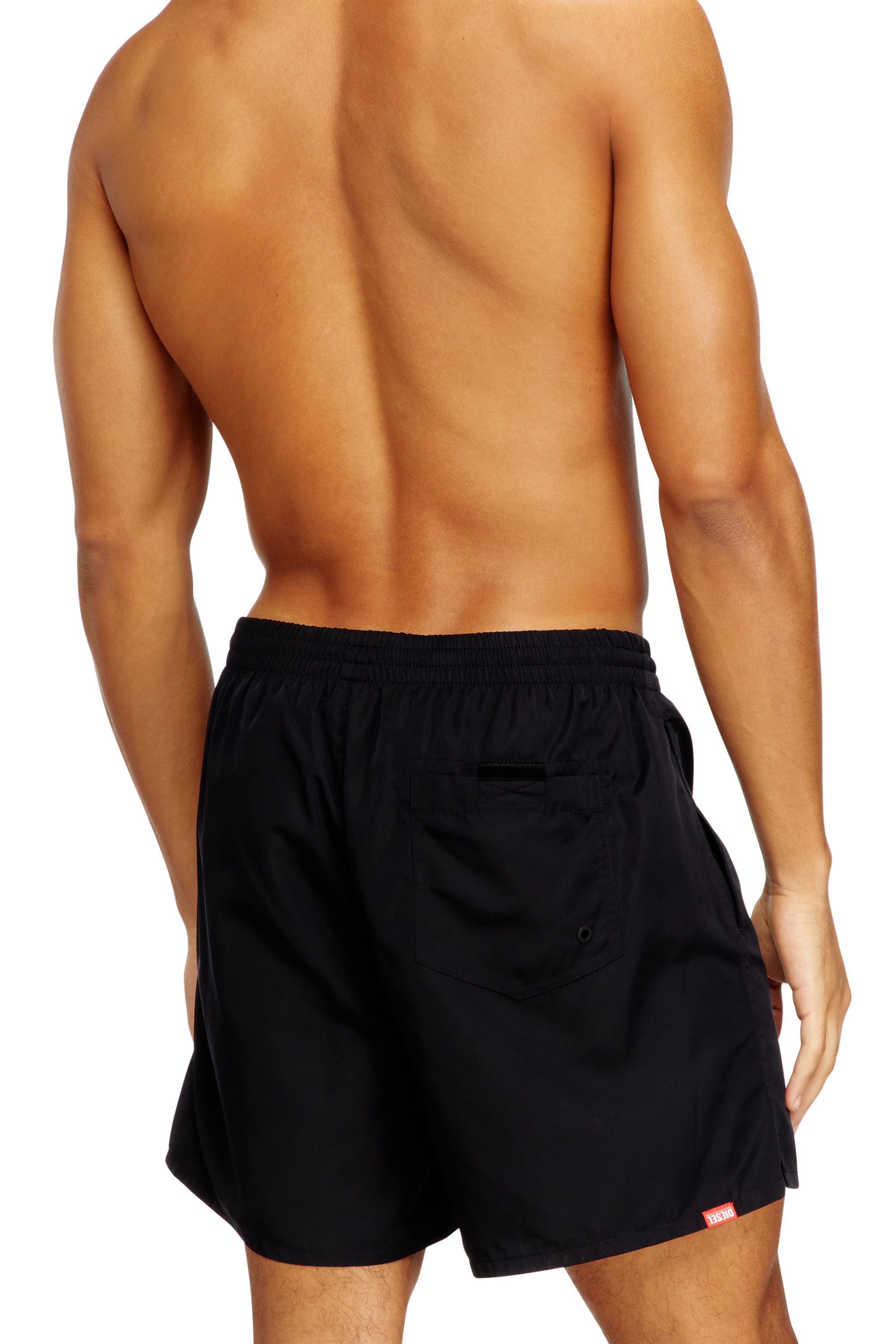 Diesel - SOCCER-41-D-CORE, Man's Swim shorts with oversized logo print in Black - 3