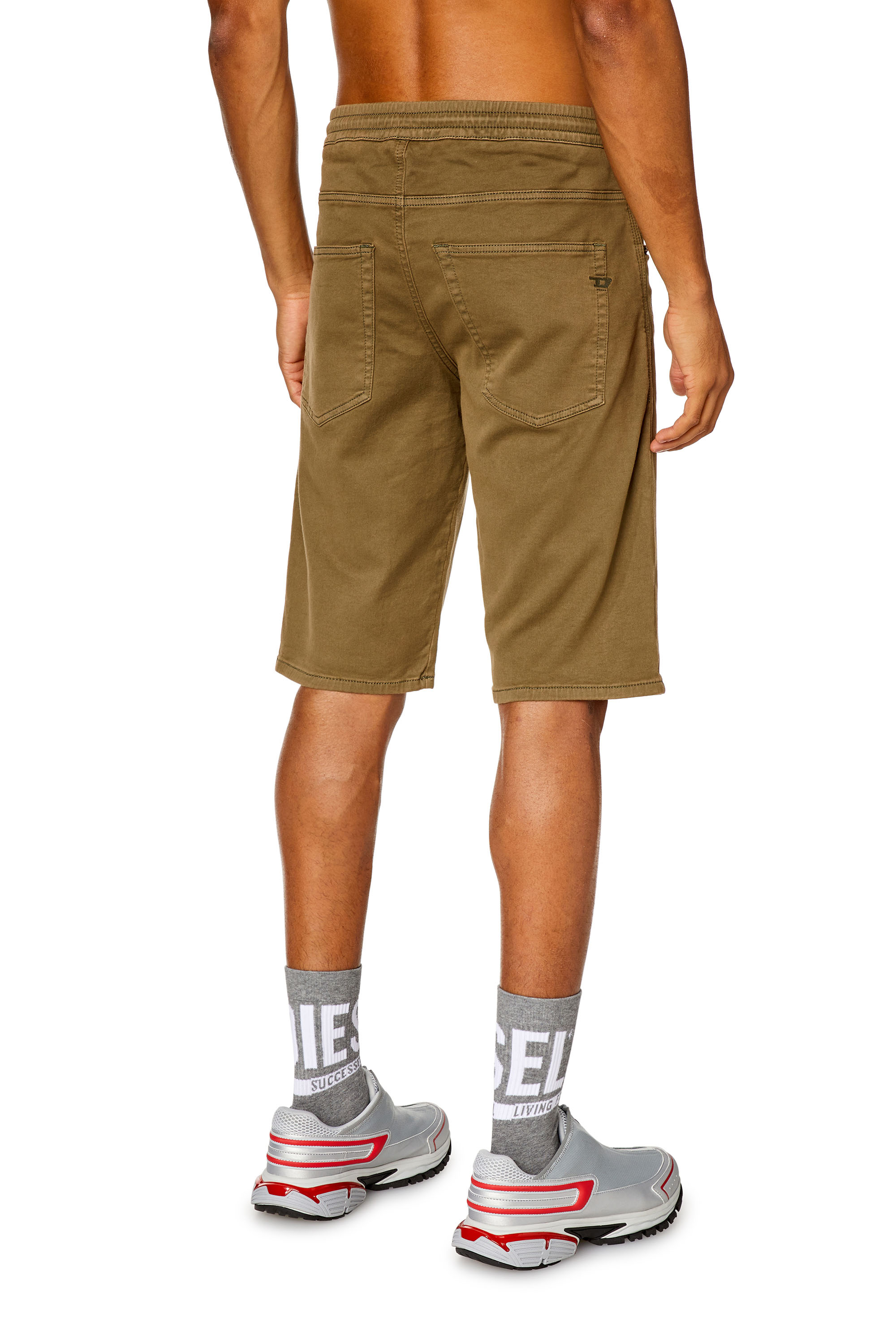 Diesel - 2033 D-KROOLEY-SHORT JOGG, Man Chino shorts in JoggJeans in Green - Image 4