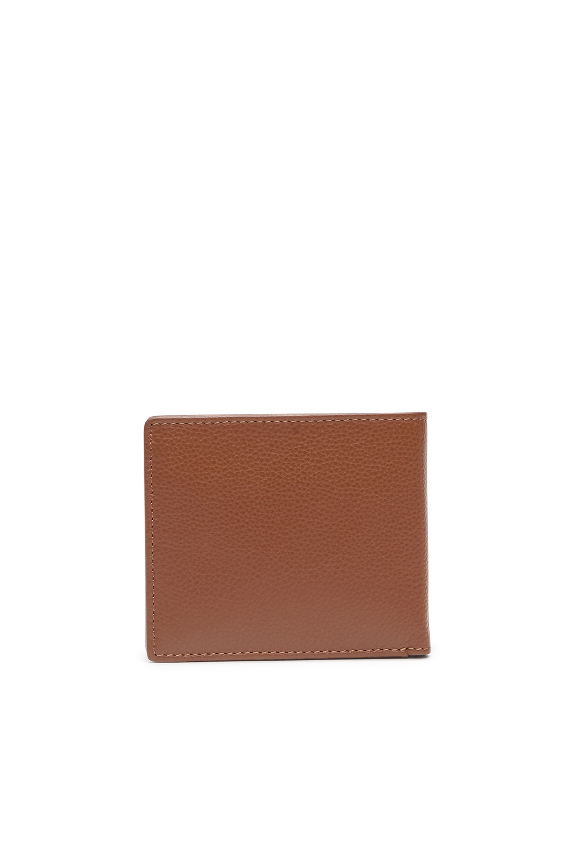 Diesel - MEDAL-D BI-FOLD COIN S, Man Bi-fold wallet in grainy leather in Brown - Image 2