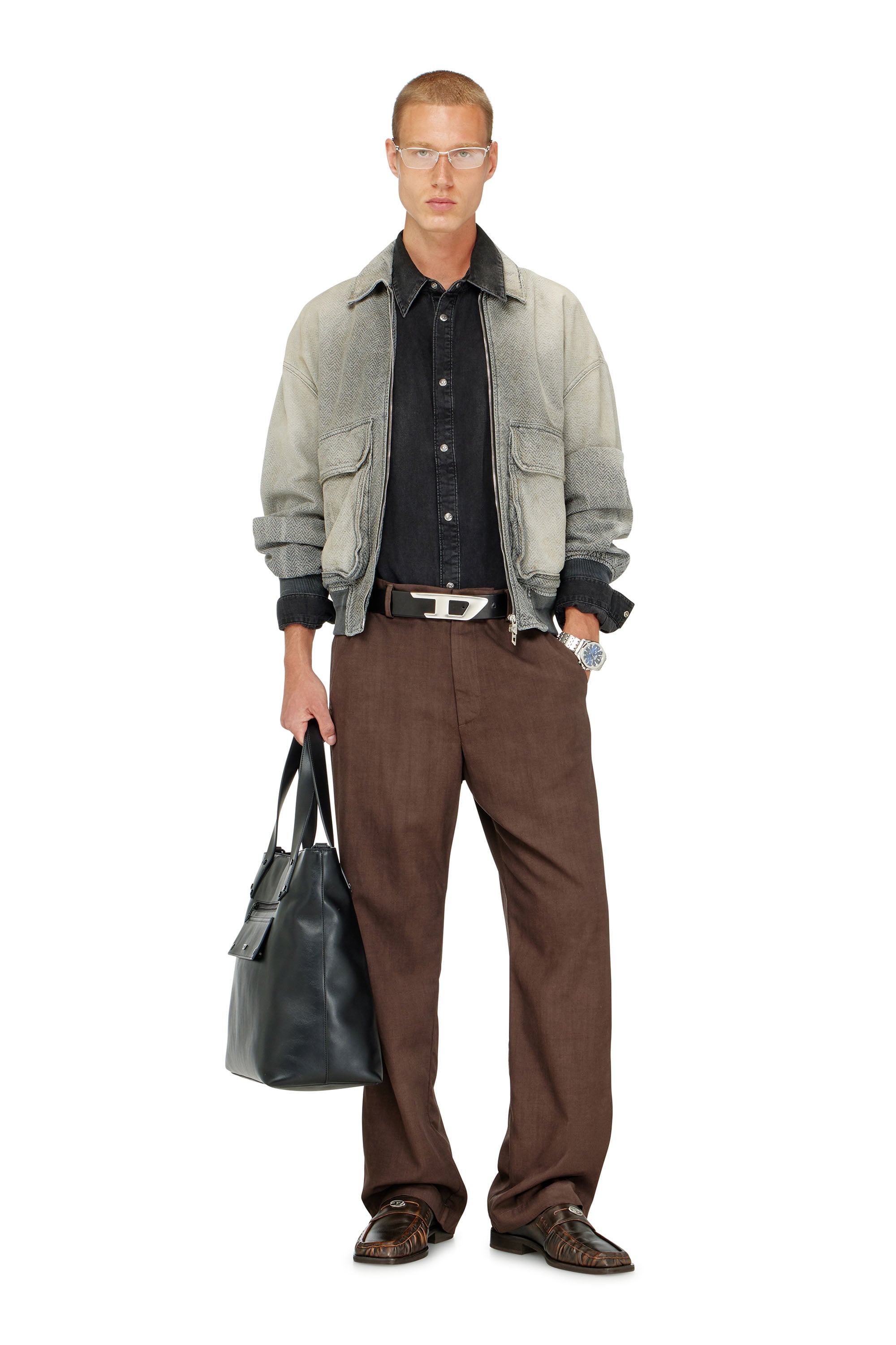Diesel - P-HANT-CHINO-AECB, Man's Chino pants in light stretch wool in Brown - 1