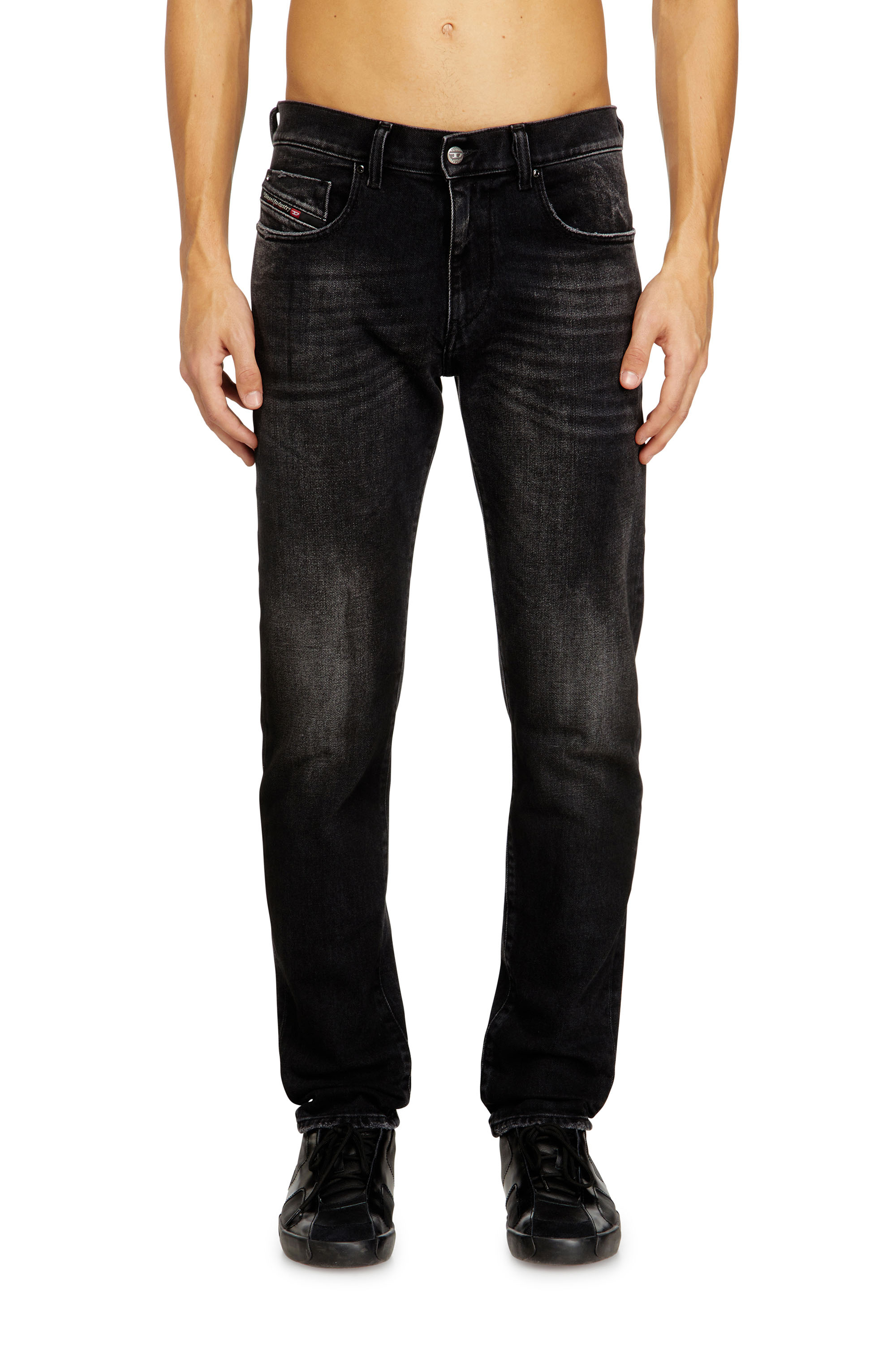 Diesel - Man's Slim Jeans 2019 D-Strukt 09N42, Black/Dark grey - 1