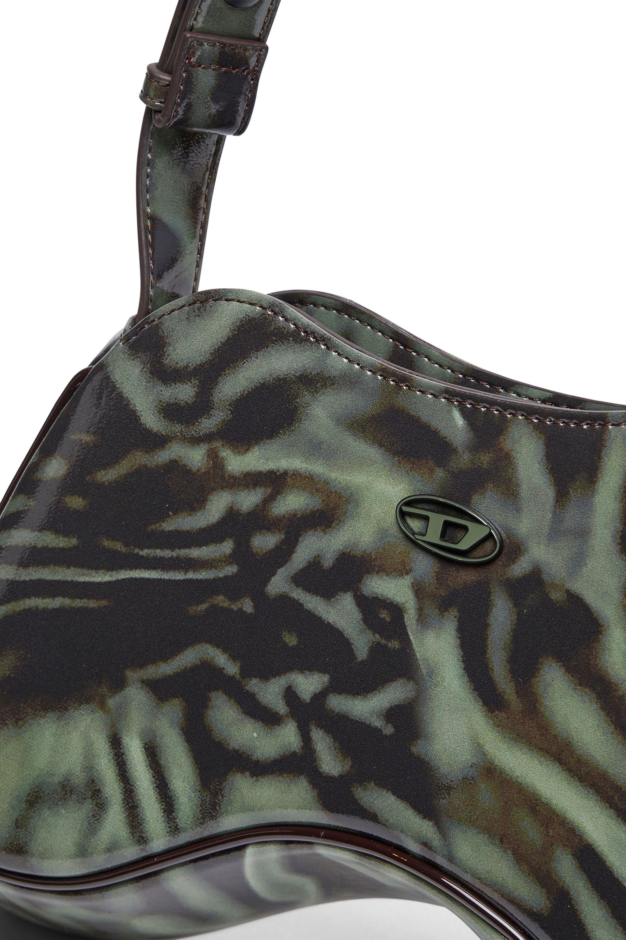 Diesel - PLAY SHOULDER, Woman Play-Shoulder bag in printed glossy PU in Multicolor - Image 5