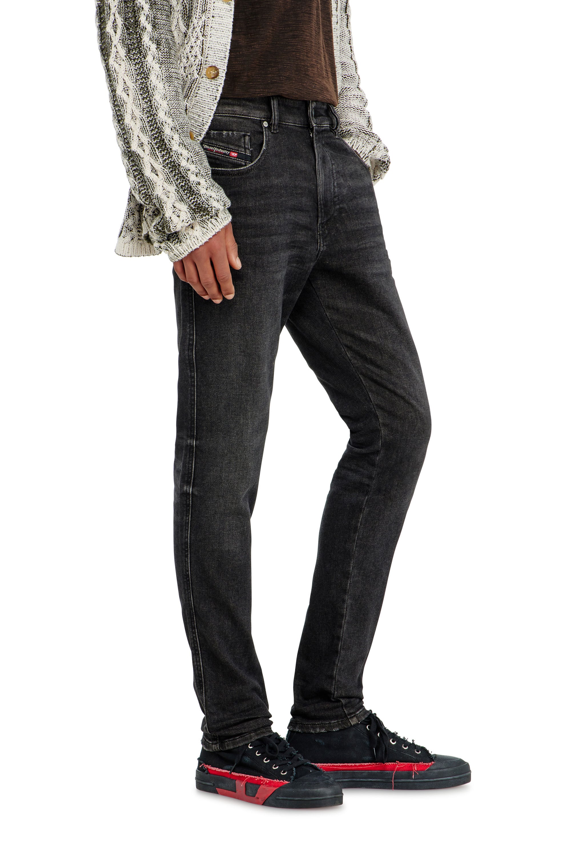 Diesel - Man's Slim 2062 D-Strukt Joggjeans&reg; 09P92, Black/Dark grey - 4