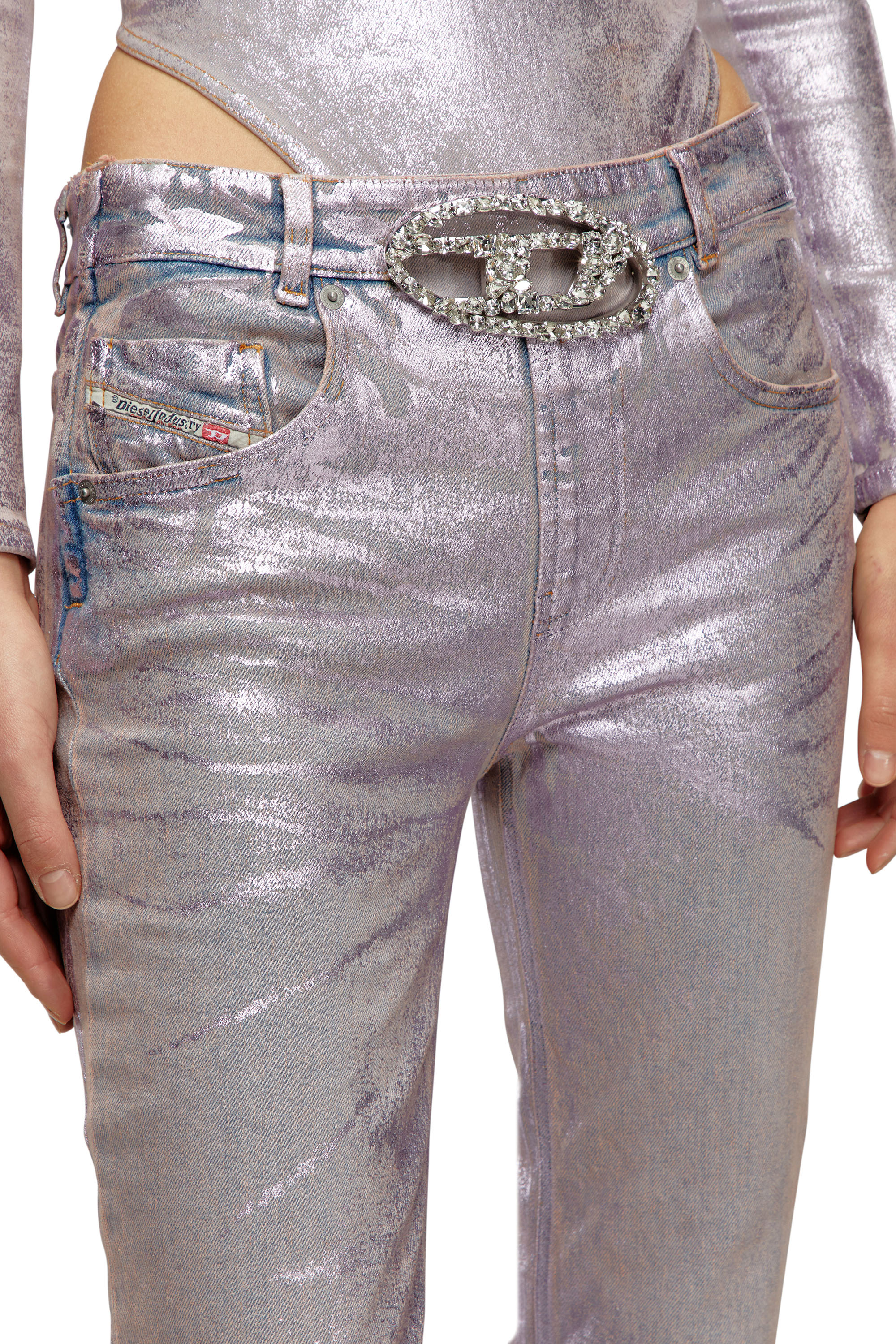 Diesel - Woman Straight Jeans 1989 D-Mine 0PGAP, Pink - Image 4