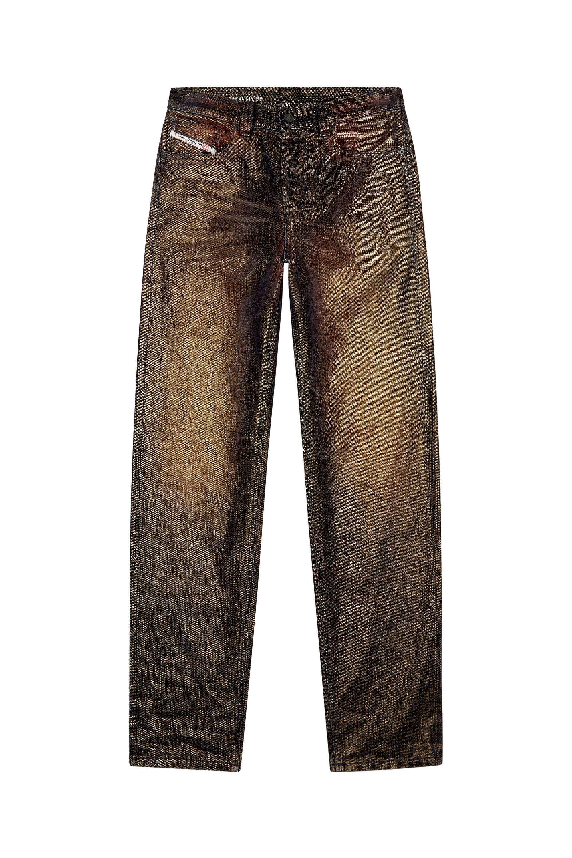 Diesel - Woman Straight Jeans D-Ark 09I50, Black/Dark grey - Image 5