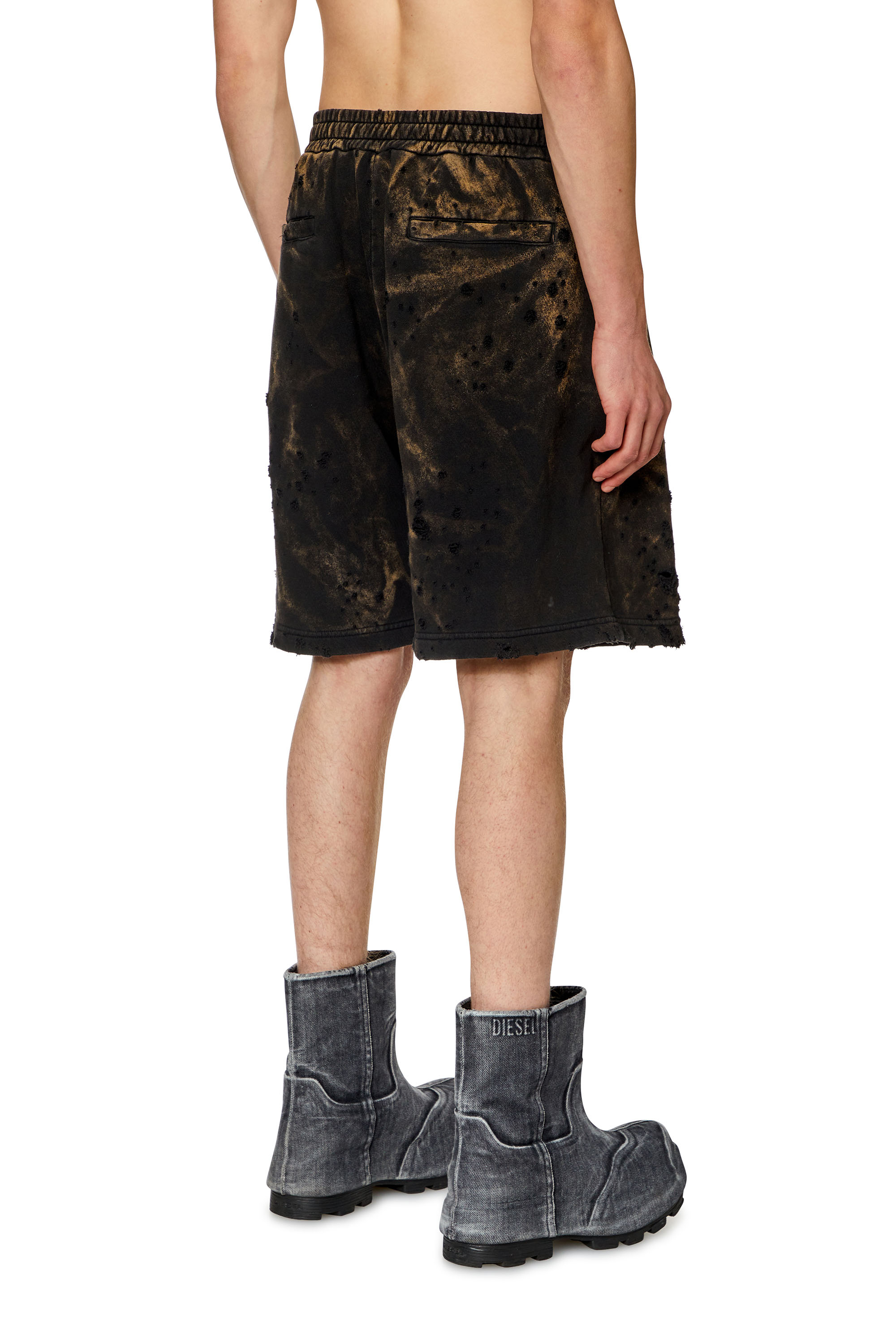 Diesel - P-CROWN-N2, Man Distressed shorts with marbled effect in Multicolor - Image 4