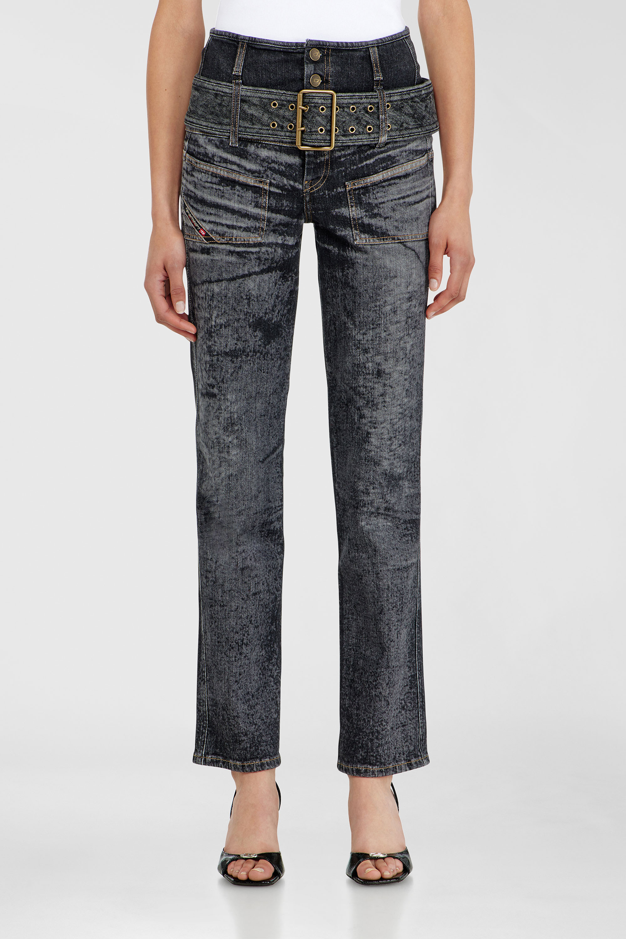 Diesel - Woman's Slim Jeans D-Gorina 09Q30, Black/Dark grey - 1