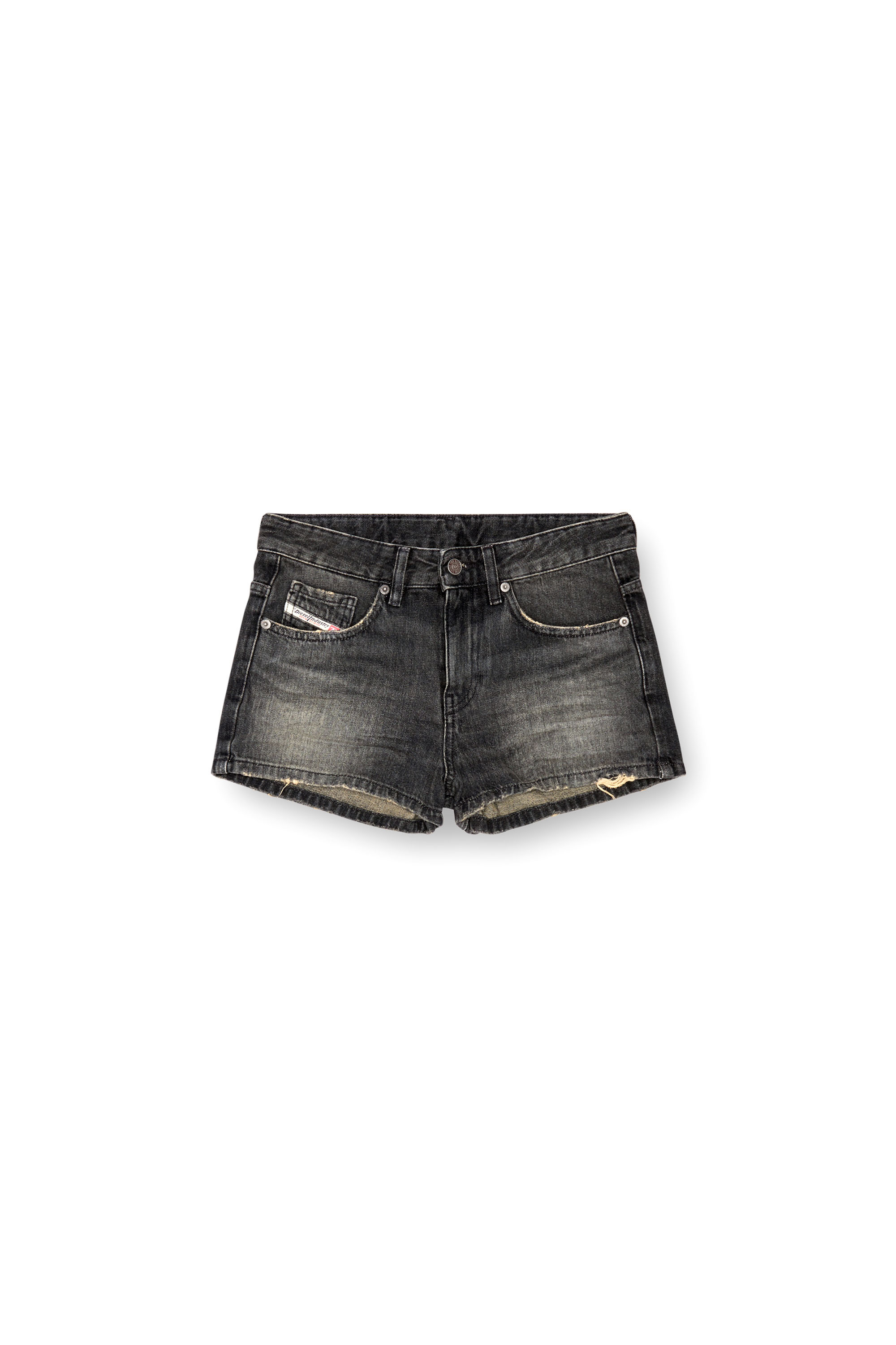 Diesel - DE-YUBA, Woman Denim shorts in Black - Image 4