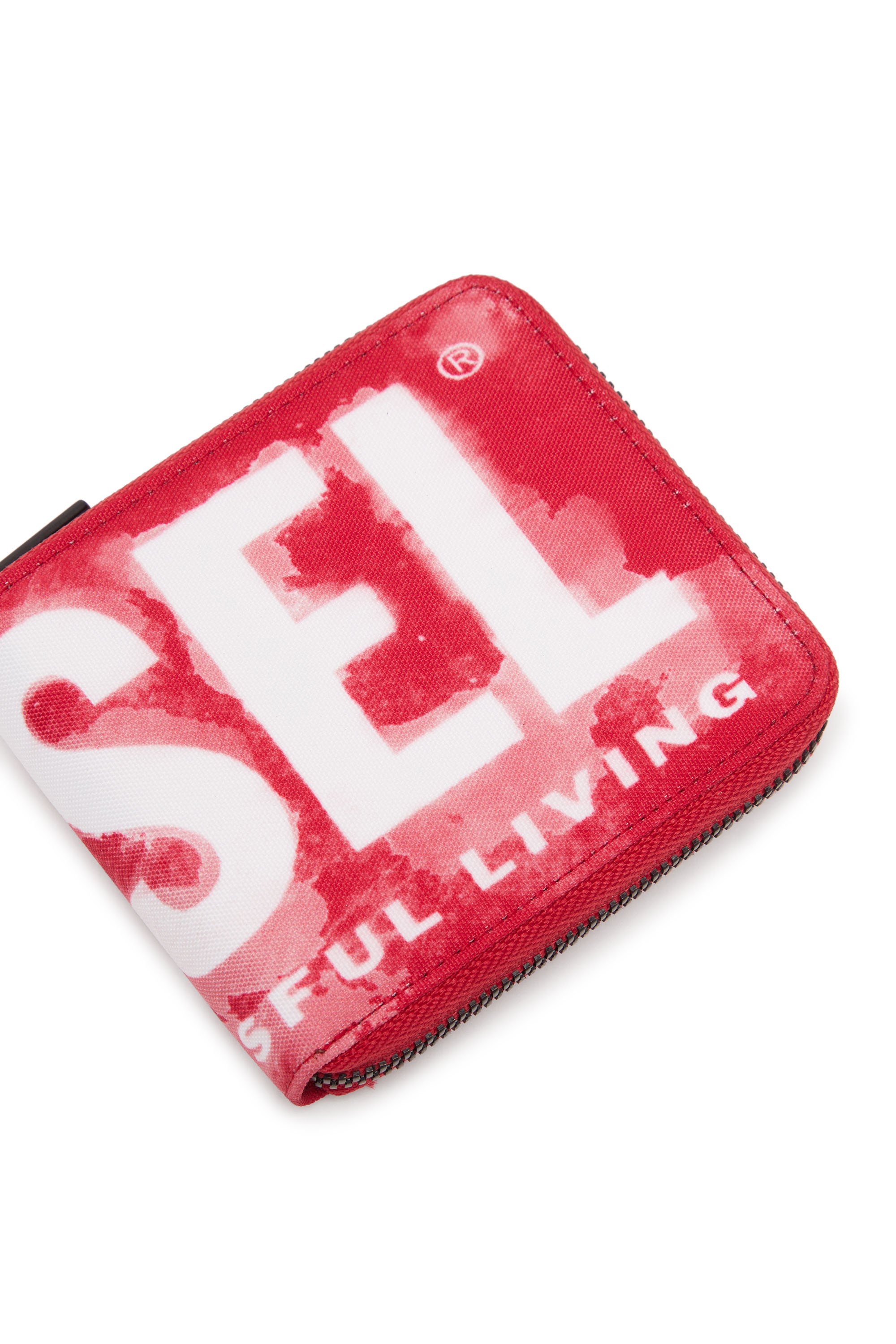 Diesel - RAVE BI-FOLD COIN ZIP XS, Red - Image 4